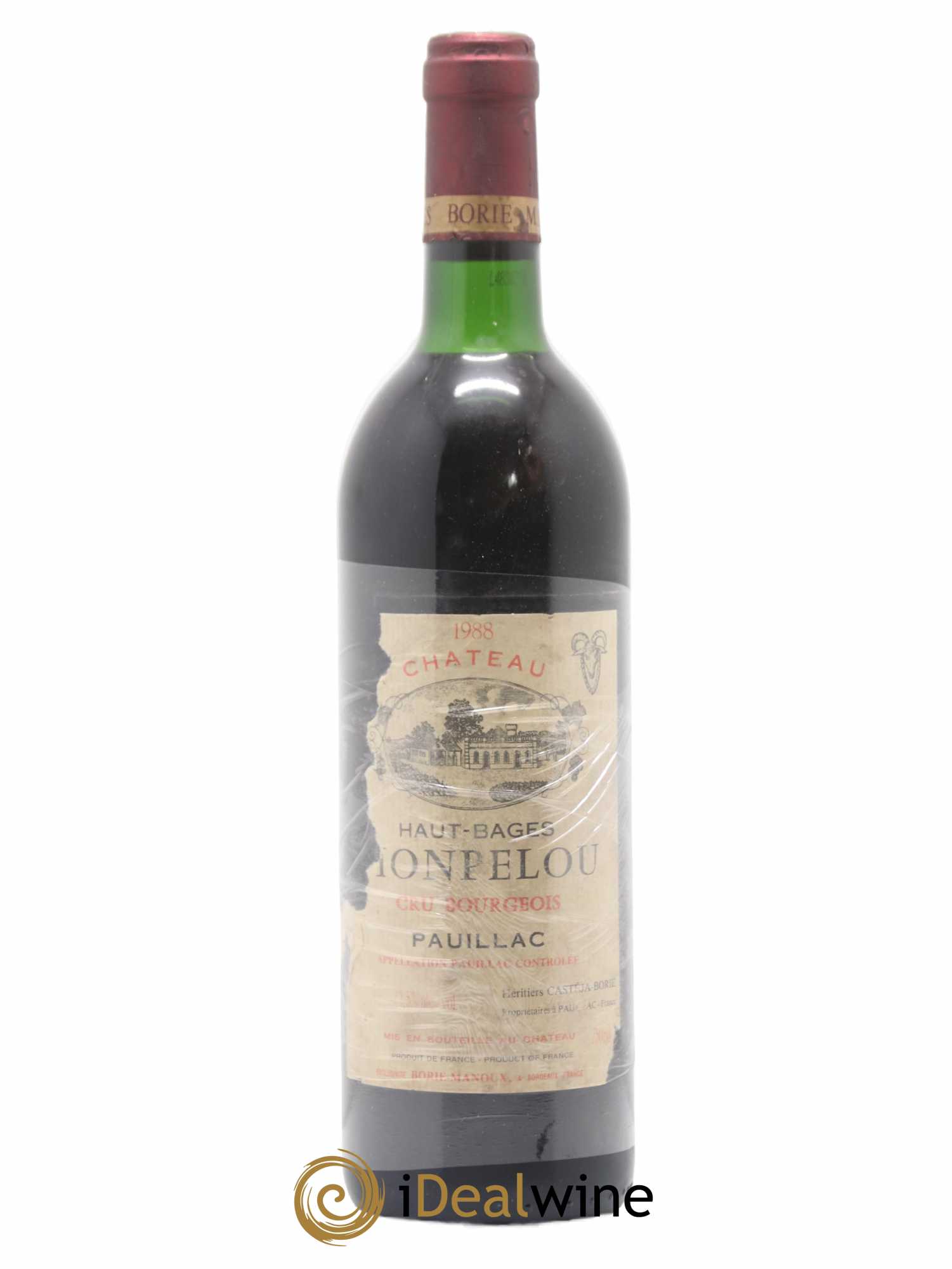 Château Haut Bages Monpelou Cru Bourgeois 1988 - Lot de 1 bouteille - 0