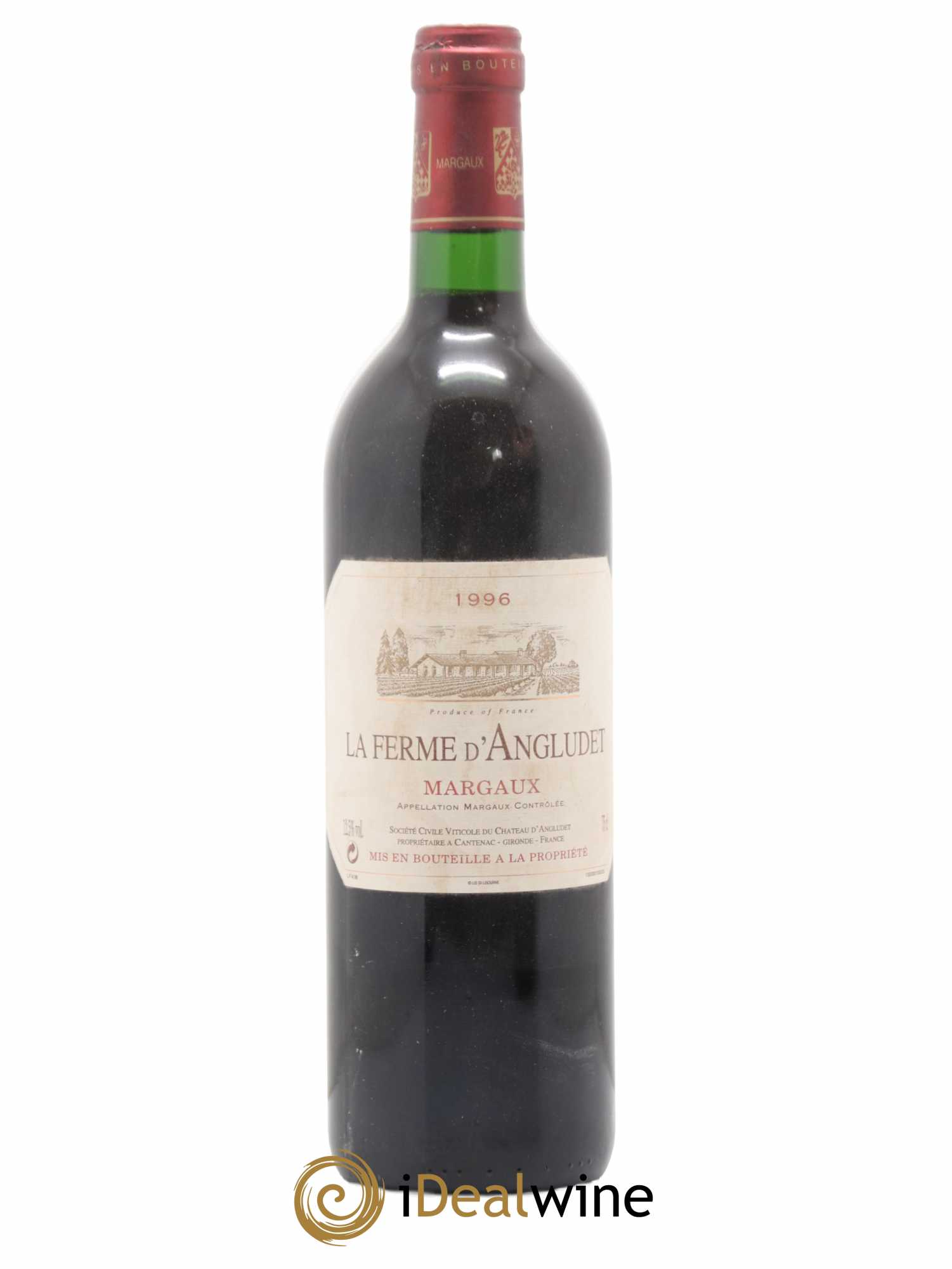 Bordeaux Margaux La Ferme D'Angludet 1996 - Posten von 1 Flasche - 0