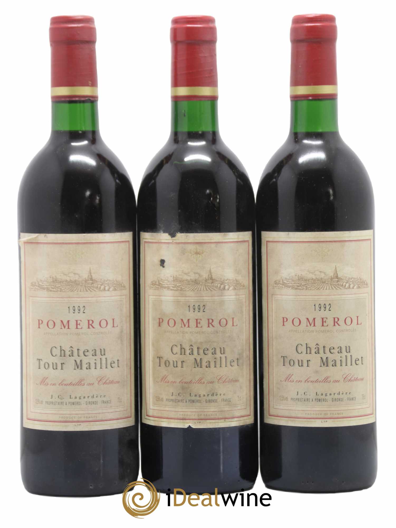 Château Tour Maillet 1992 - Lot de 3 bouteilles - 0