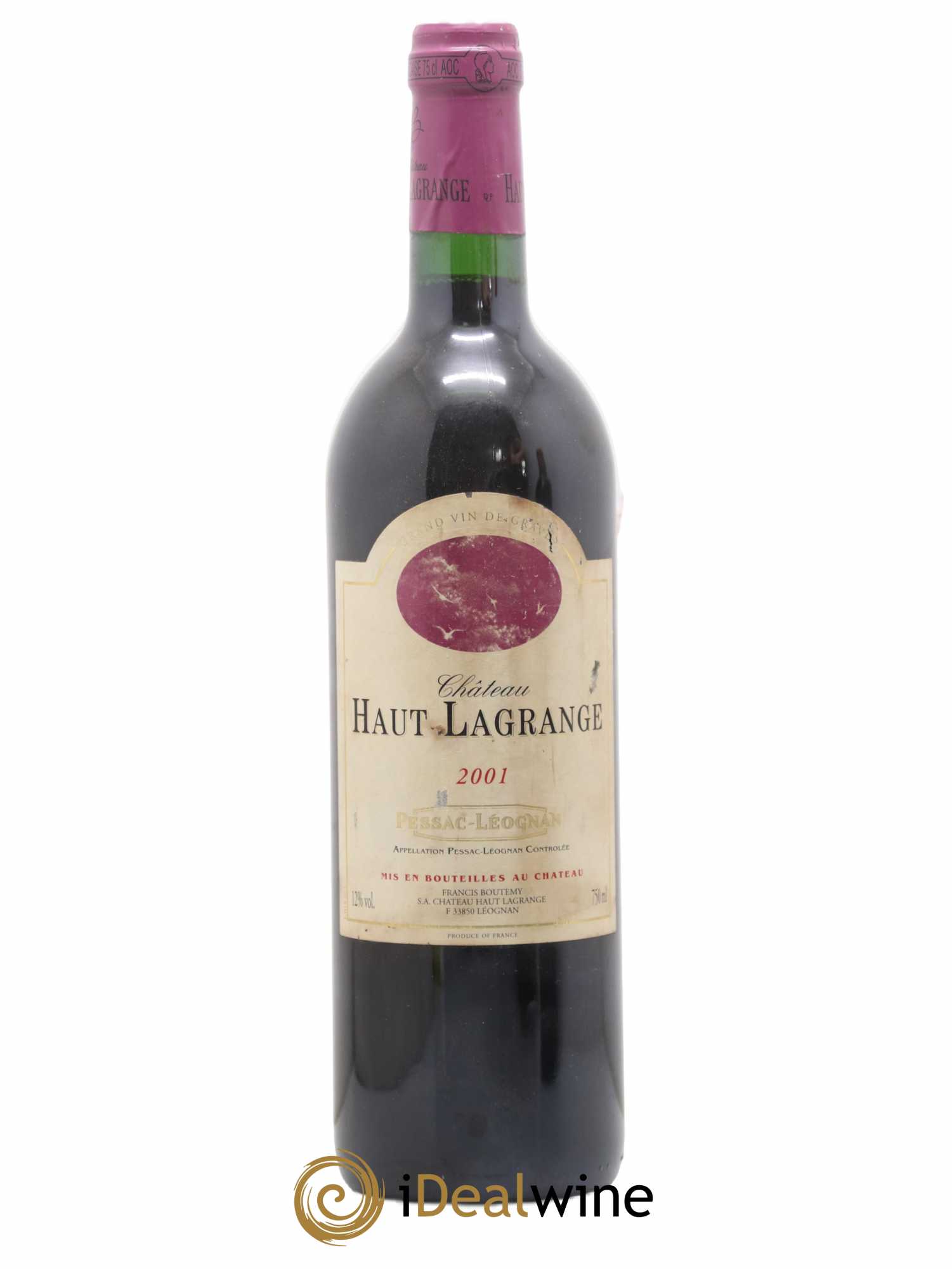 Pessac-Léognan Château Haut Lagrange 2001 - Lot de 1 bouteille - 0