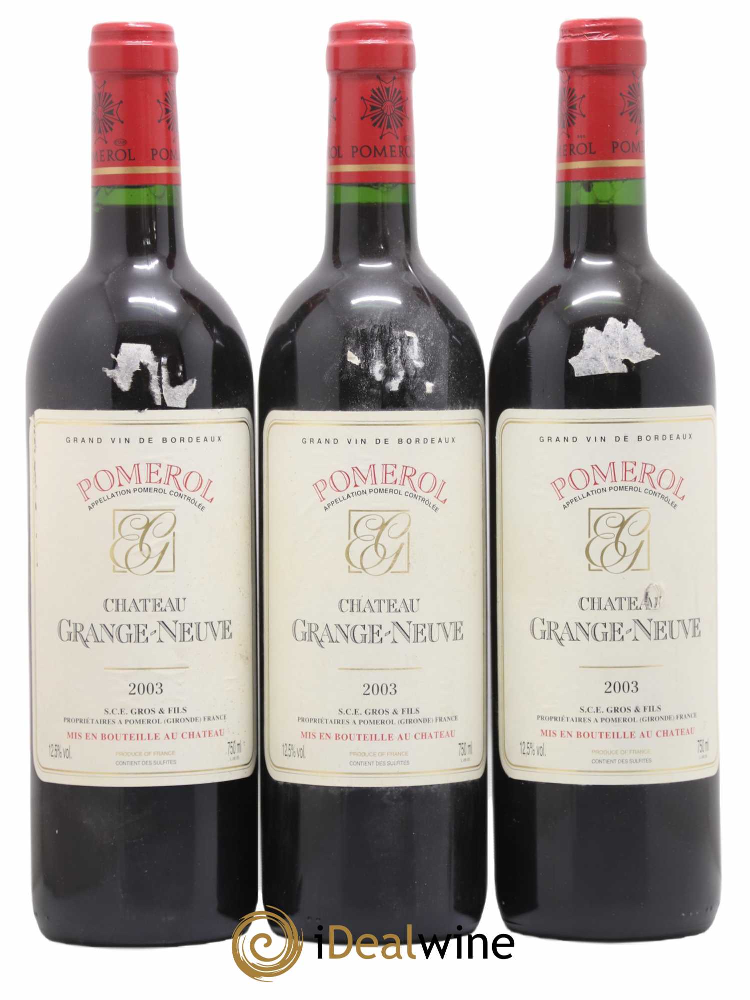 Château Grange-Neuve 2003 - Lot de 3 bouteilles - 0