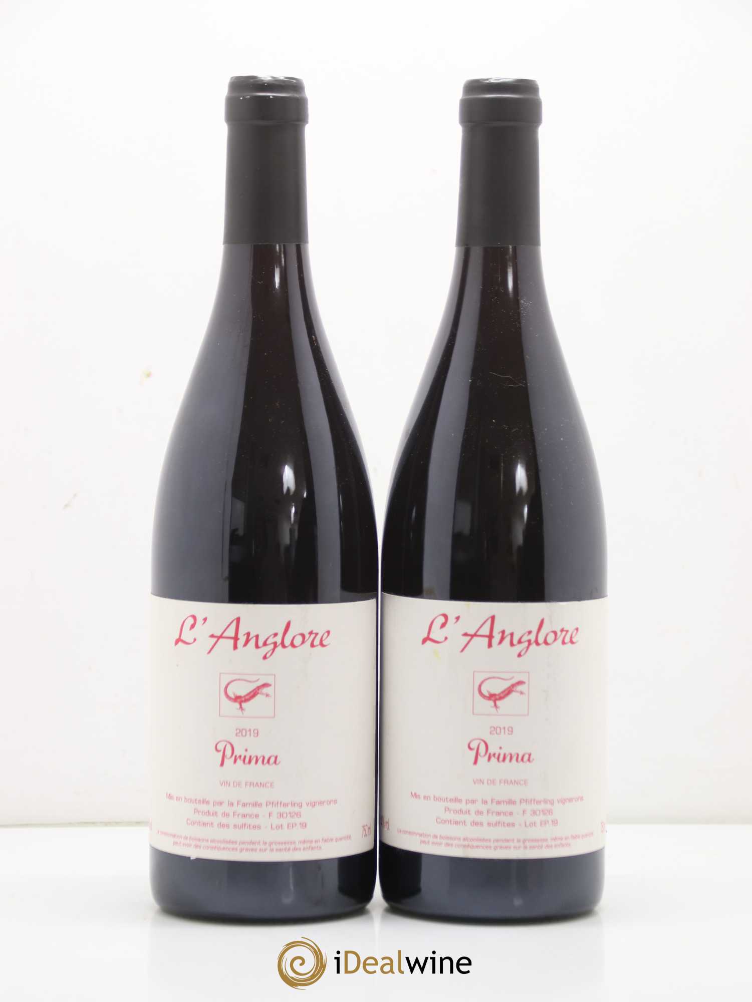 Vin de France Prima L'Anglore 2019 - Posten von 2 Flaschen - 0