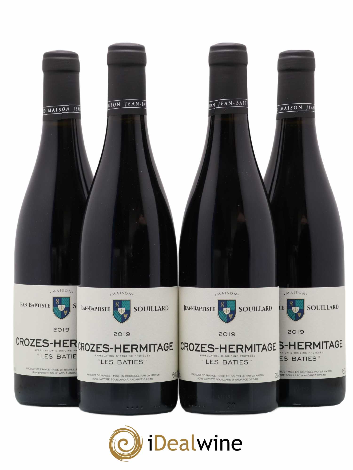 Crozes-Hermitage Les Baties Jean-Baptiste Souillard 2019 - Posten von 4 Flaschen - 0