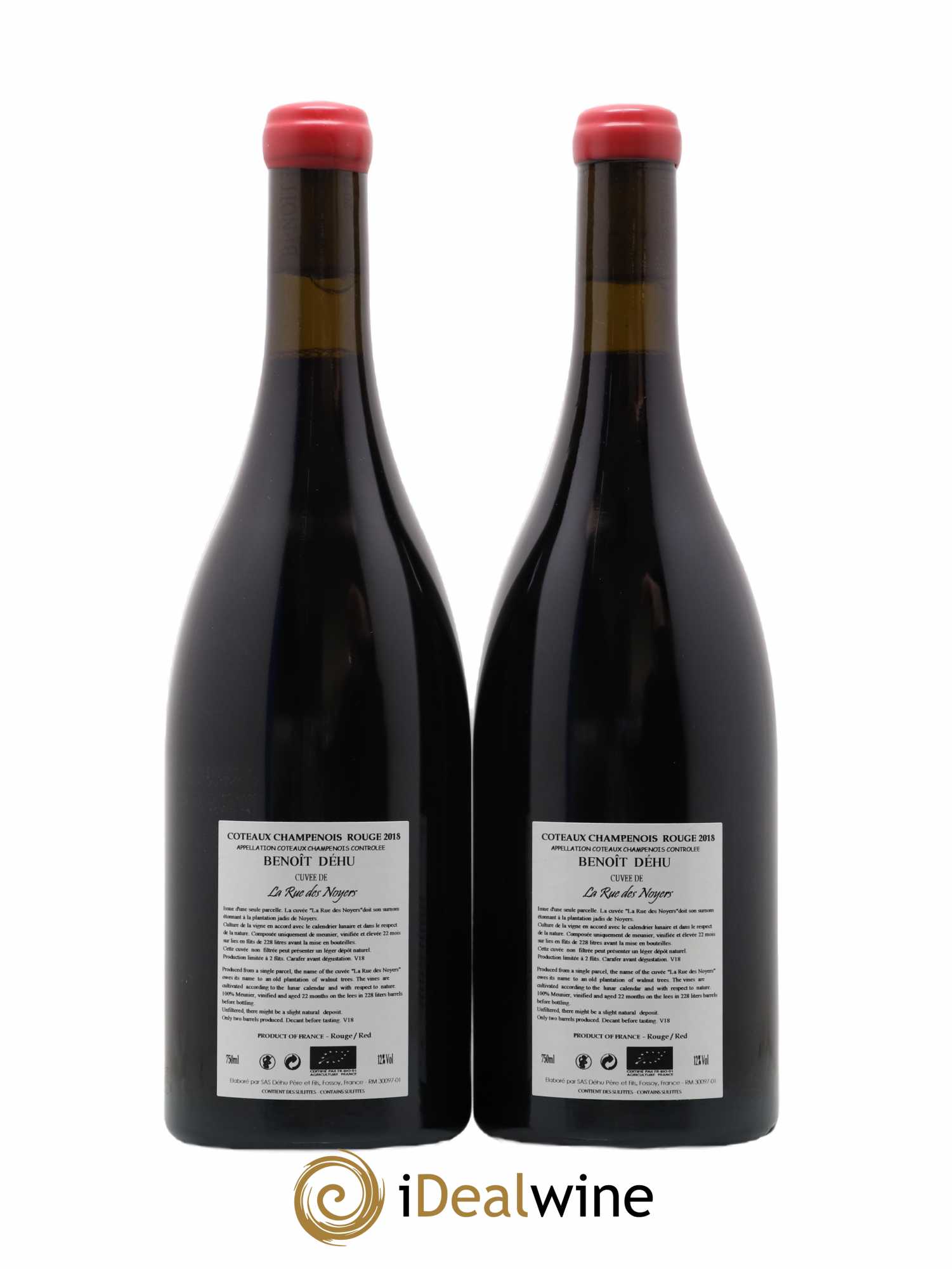 Coteaux Champenois la Rue des Noyers Domaine Benoit Dehu 2018 - Posten von 2 Flaschen - 1