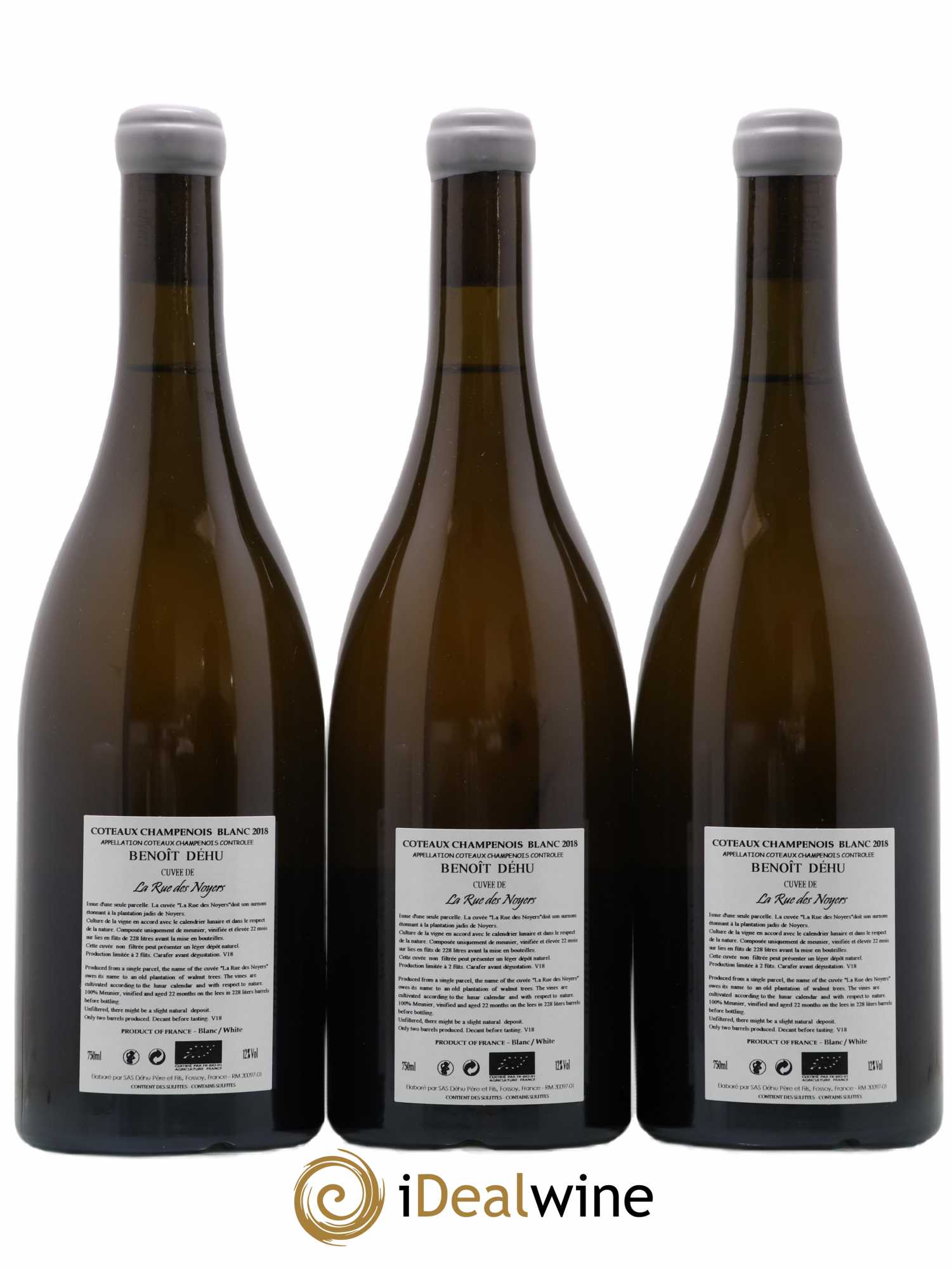 Coteaux Champenois la Rue des Noyers Domaine Benoit Dehu 2018 - Posten von 3 Flaschen - 1