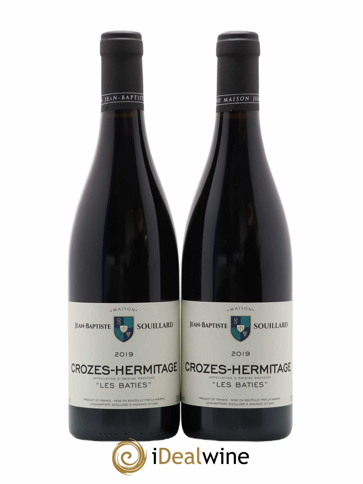 Crozes-Hermitage Les Baties Jean-Baptiste Souillard 2019 - Posten von 2 Flaschen - 0