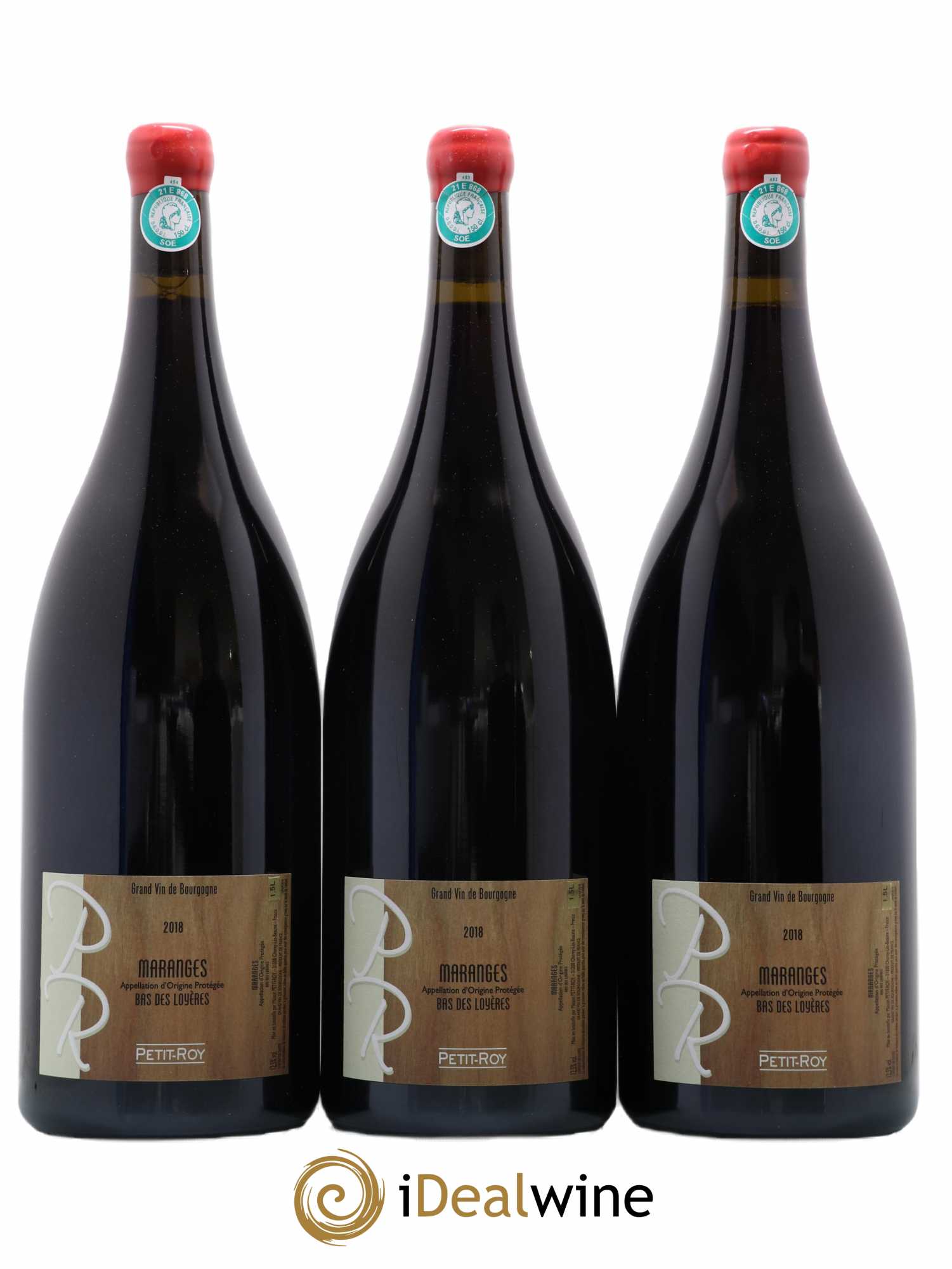 Maranges Bas des Loyeres Domaine Petit Roy 2018 - Posten von 3 Magnum - 0