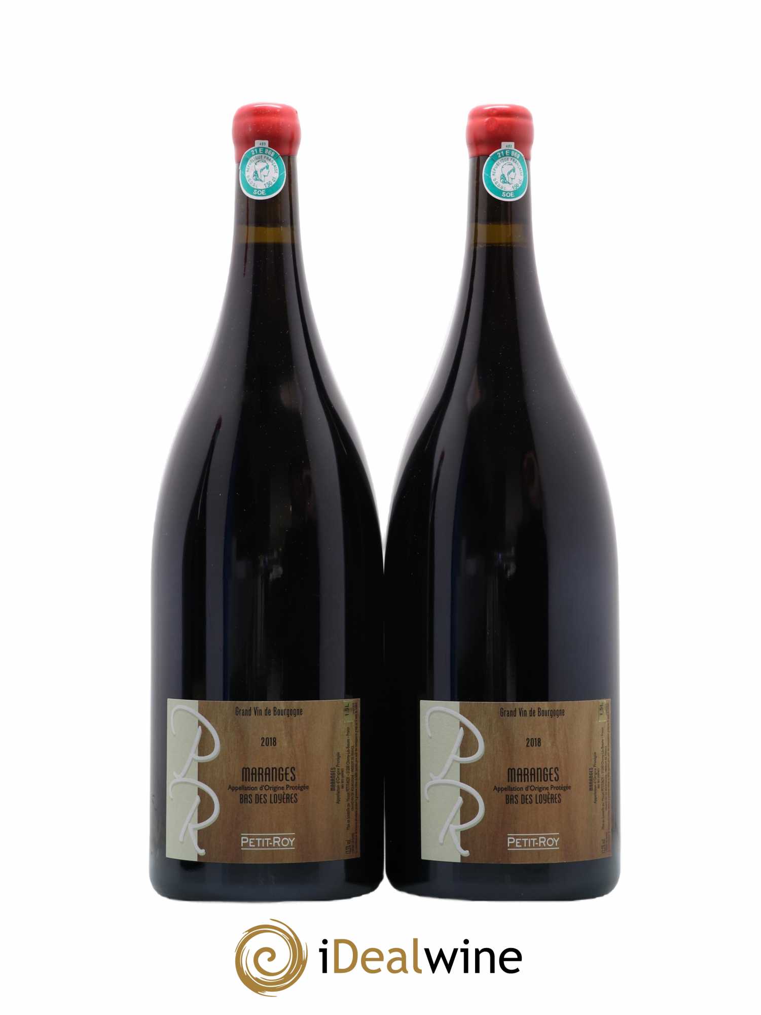 Maranges Bas des Loyeres Domaine Petit Roy 2018 - Posten von 2 Magnum - 0