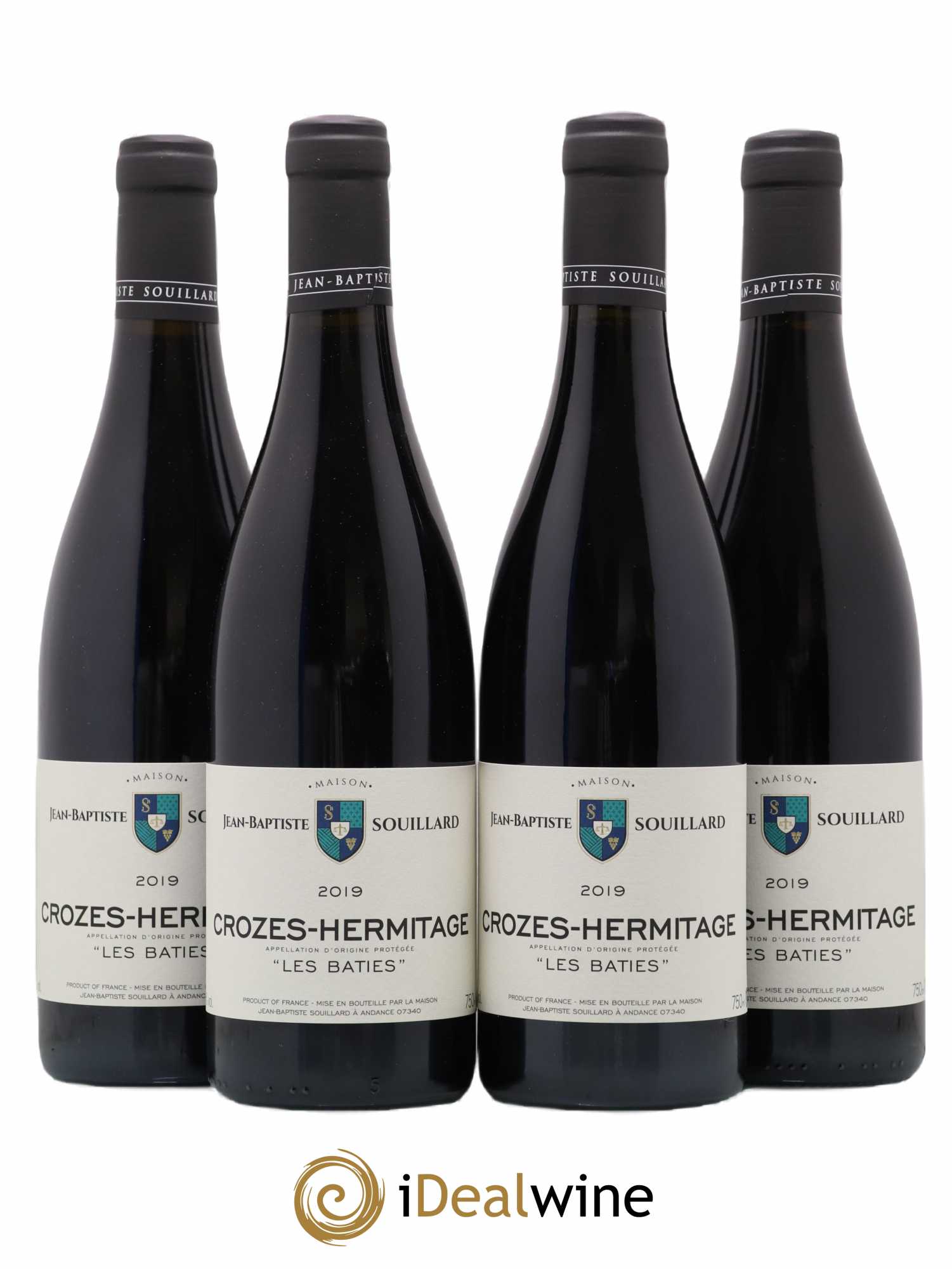 Crozes-Hermitage Les Baties Jean-Baptiste Souillard 2019 - Posten von 4 Flaschen - 0
