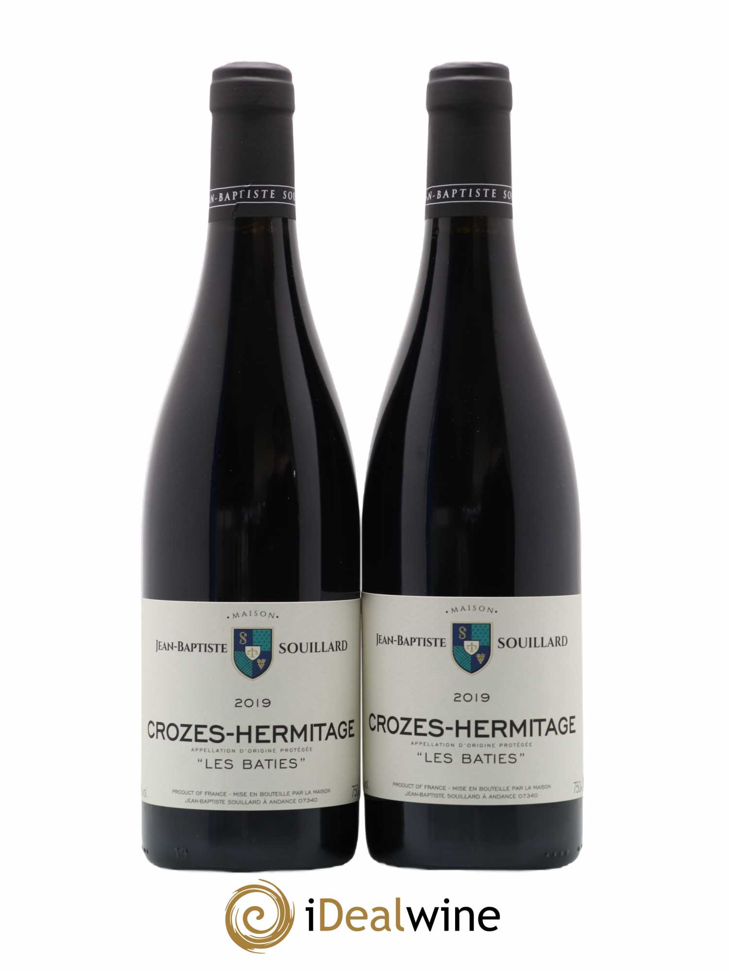 Crozes-Hermitage Les Baties Jean-Baptiste Souillard 2019 - Posten von 2 Flaschen - 0