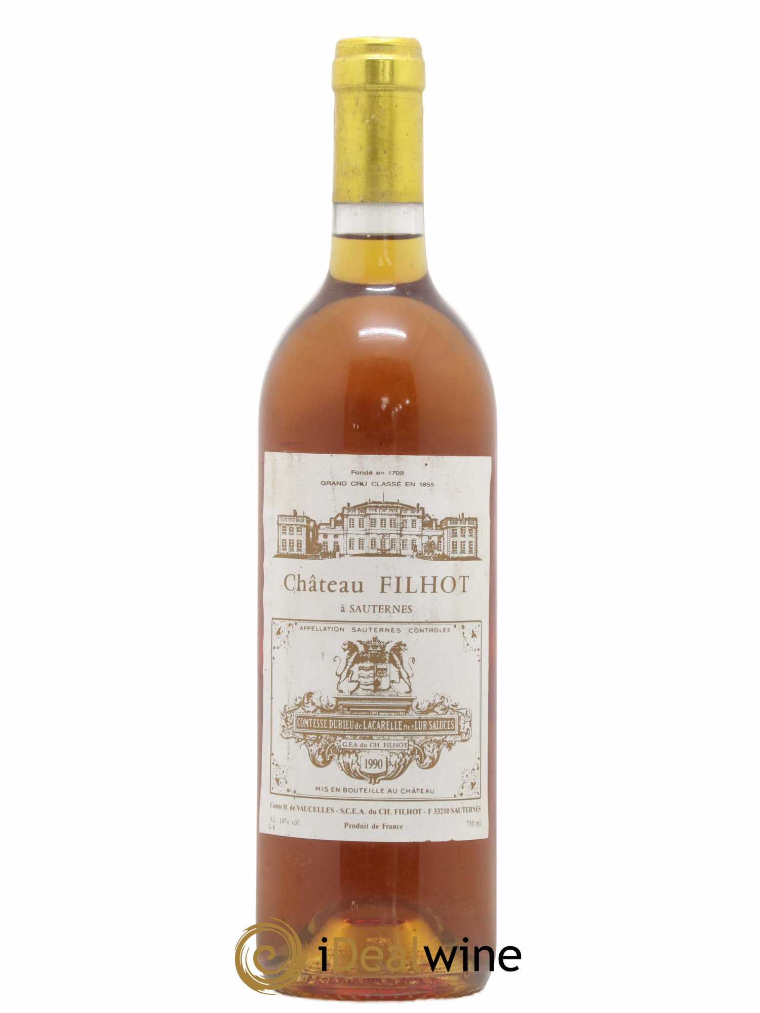 Château Filhot 2ème Grand Cru Classé 1990 - Lotto di 1 bottiglia - 0