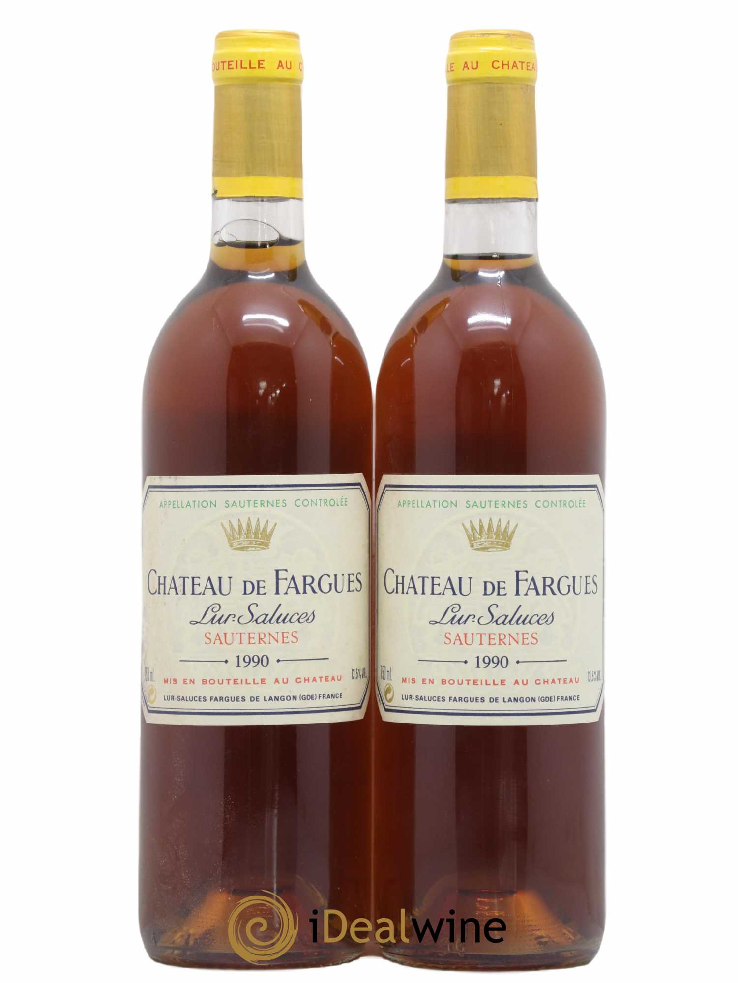 Château de Fargues 1990 - Lotto di 2 bottiglie - 0