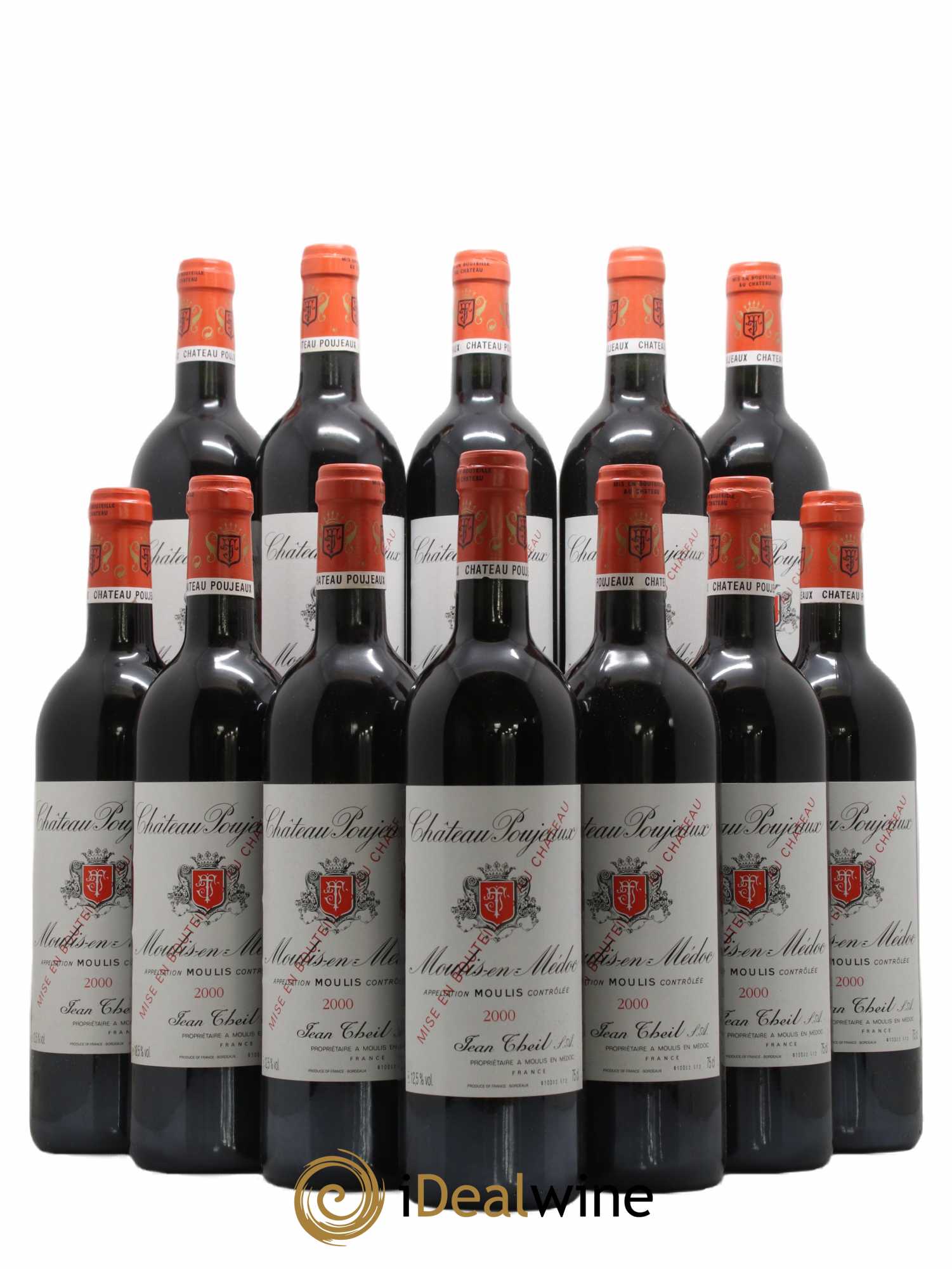 Château Poujeaux 2000 - Lot de 12 bouteilles - 0