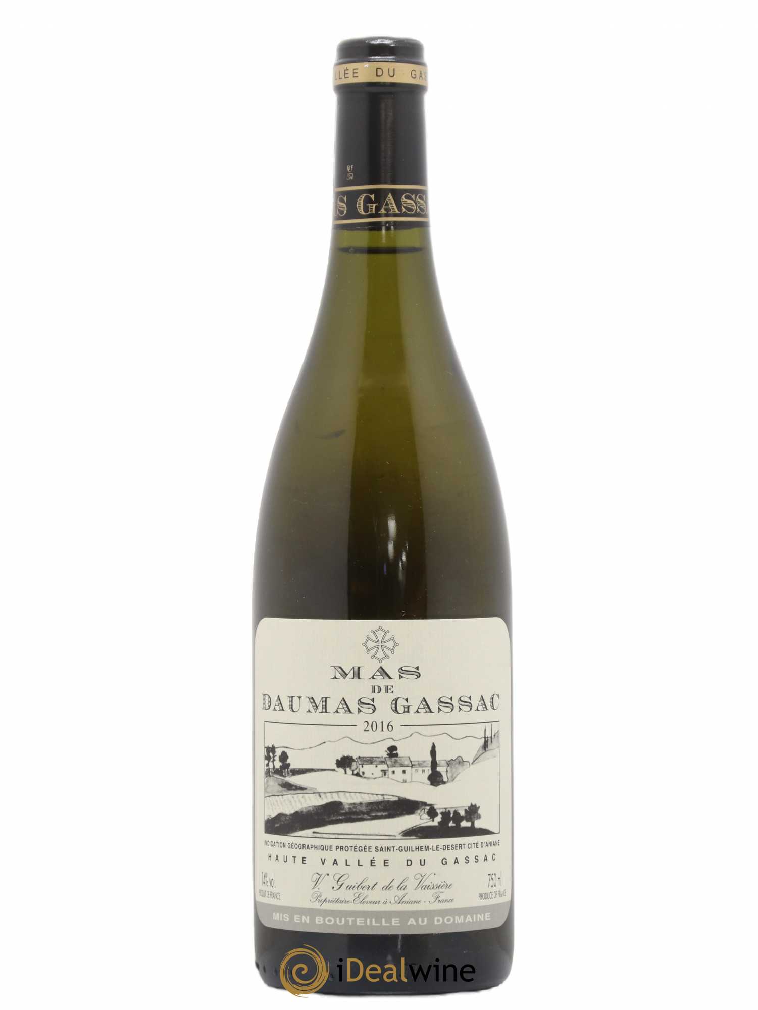 Saint-Guilhem-le-Désert - Cité d'Aniane Mas Daumas Gassac Famille Guibert de La Vaissière 2016 - Lot de 1 bouteille - 0