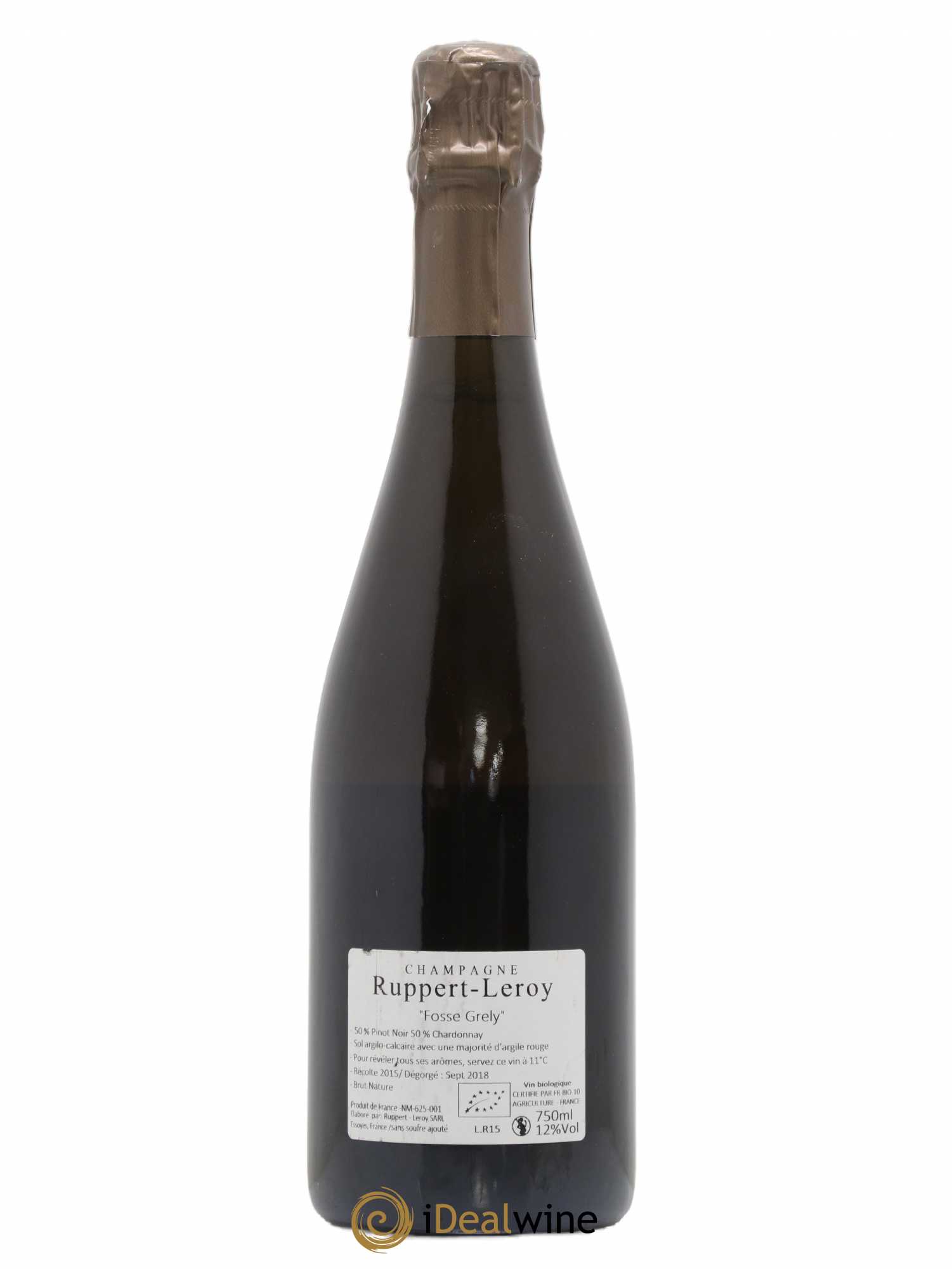 Fosse-Grely Brut Nature Ruppert-Leroy 2015 - Lot de 1 bouteille - 1