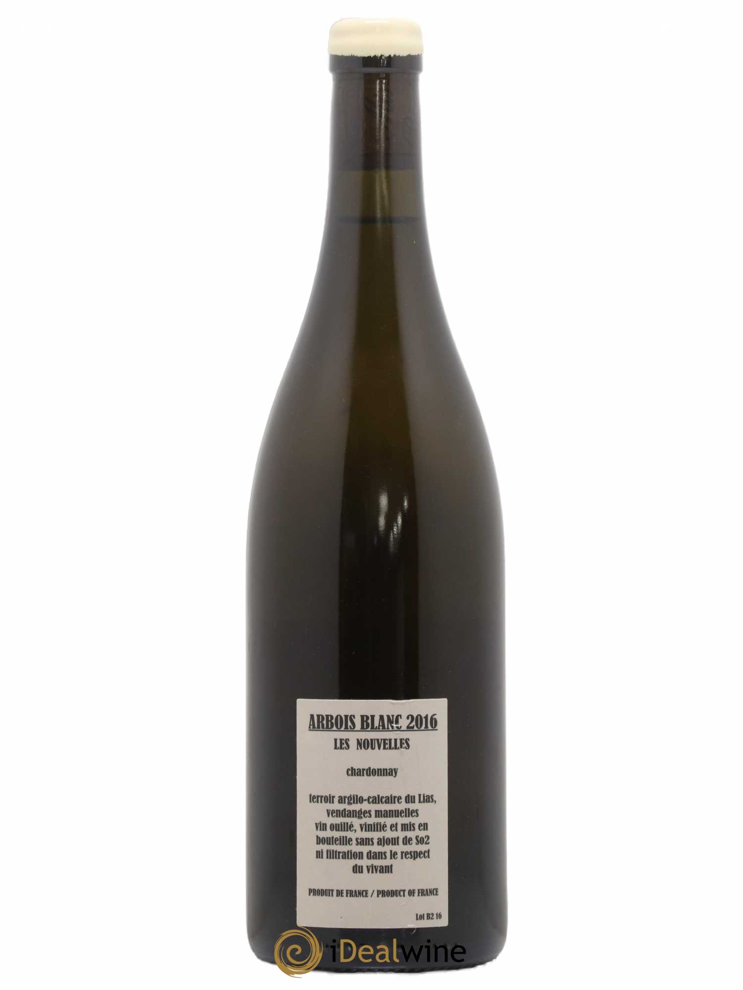 Arbois Chardonnay Les Nouvelles Adeline Houillon & Renaud Bruyère 2016 - Lot de 1 bouteille - 1