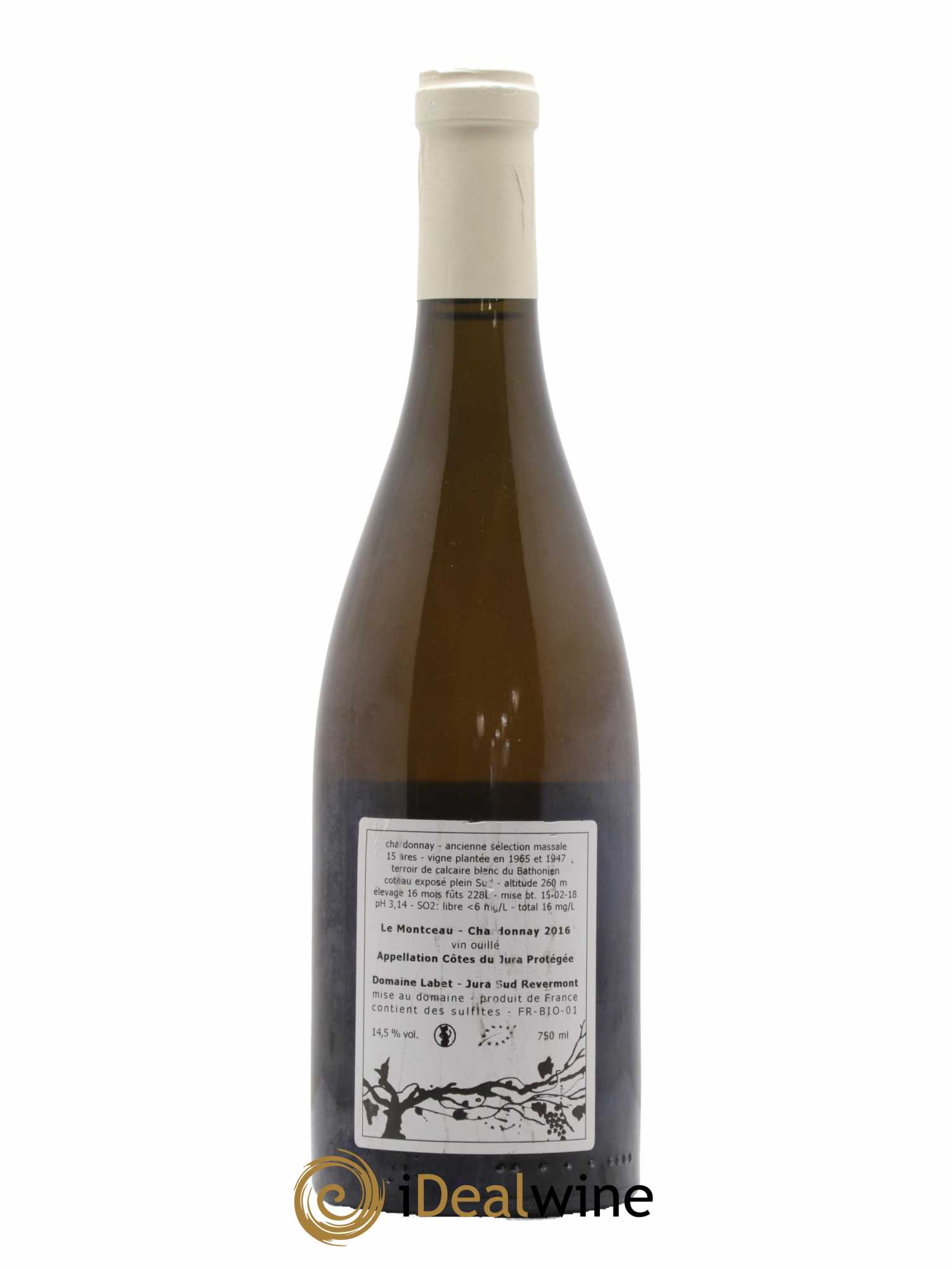 Côtes du Jura Chardonnay Le Montceau Romain - Julien  - Charline Labet 2016 - Lot of 1 bottle - 1