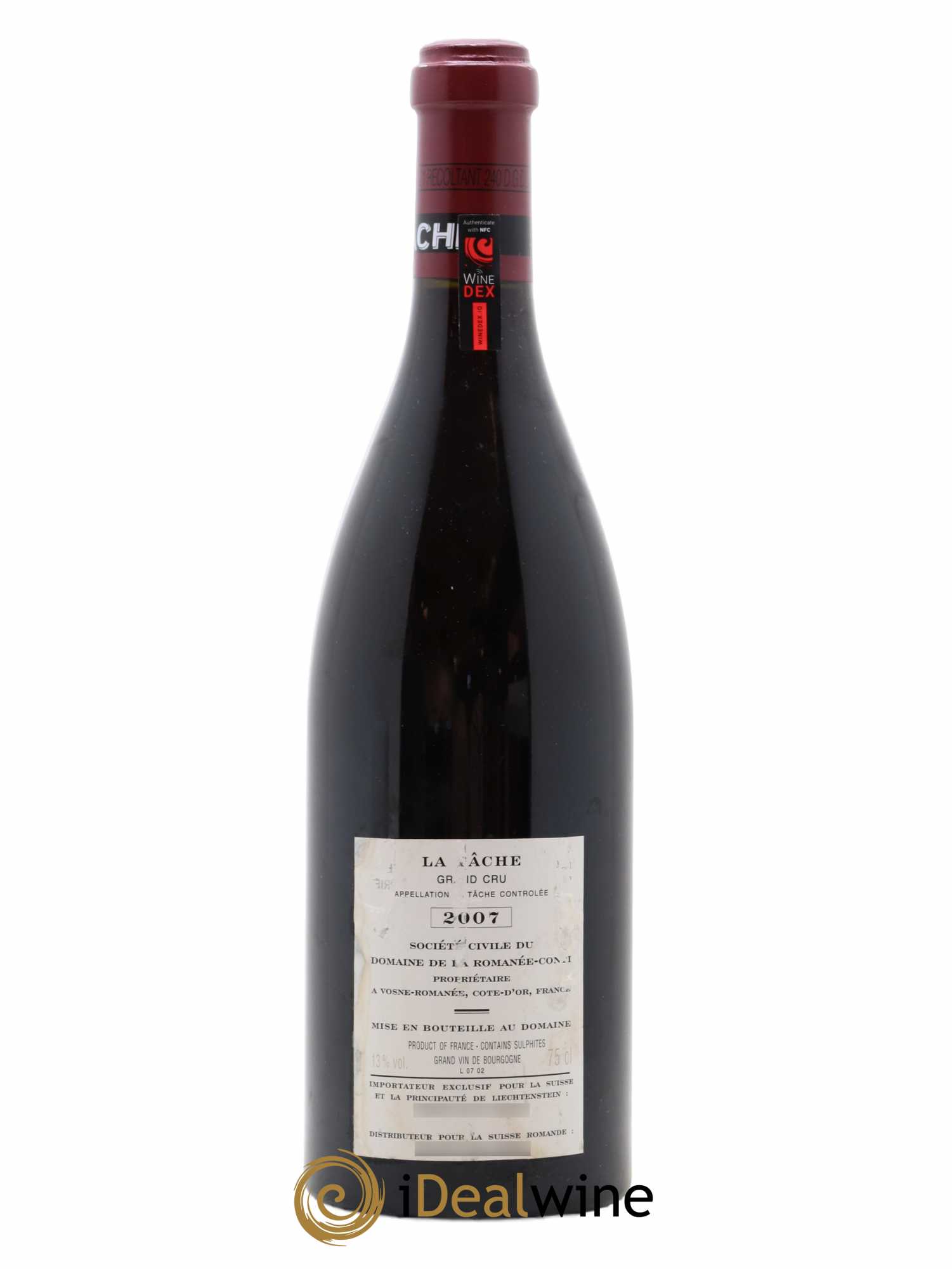 La Tâche Grand Cru Domaine de la Romanée-Conti 2007 - Lot de 1 bouteille - 1