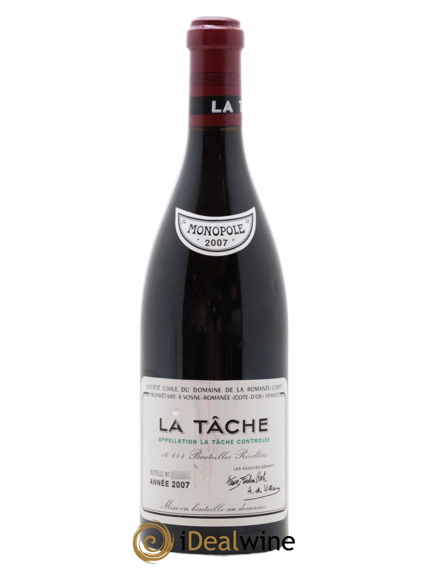 La Tâche Grand Cru Domaine de la Romanée-Conti 2007 - Lot de 1 bouteille - 0