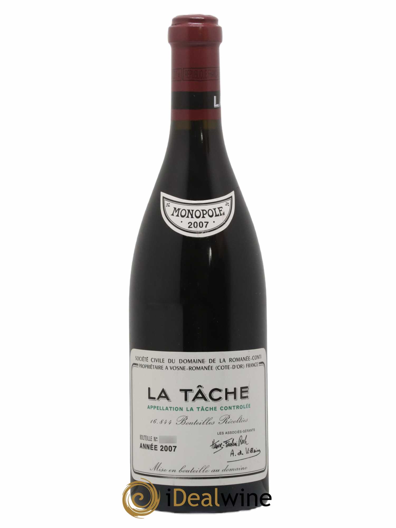 La Tâche Grand Cru Domaine de la Romanée-Conti 2007 - Lot de 1 bouteille - 0
