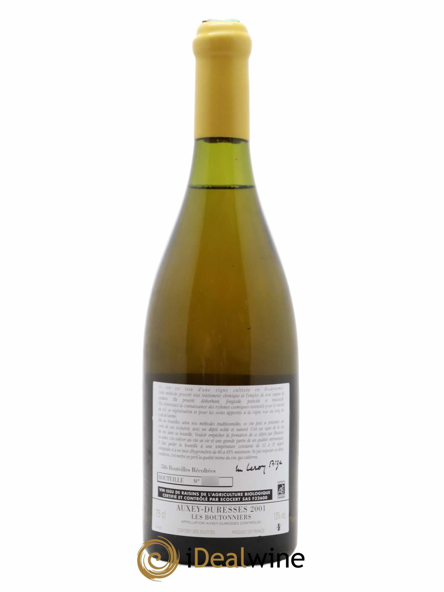 Auxey-Duresses Les Boutonniers d'Auvenay (Domaine) 2001 - Lot de 1 bouteille - 1