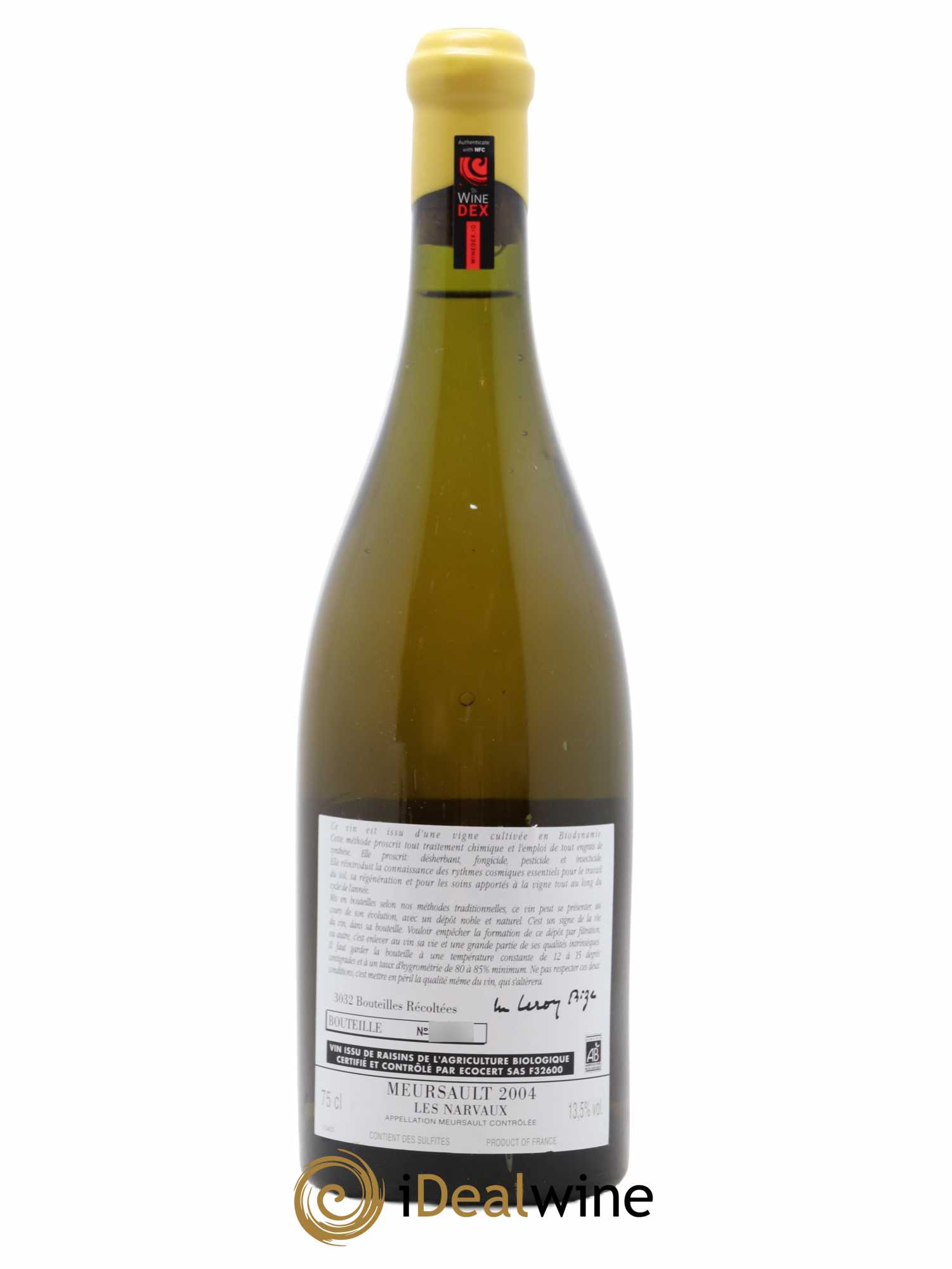Meursault Les Narvaux d'Auvenay (Domaine) 2004 - Lot de 1 bouteille - 1