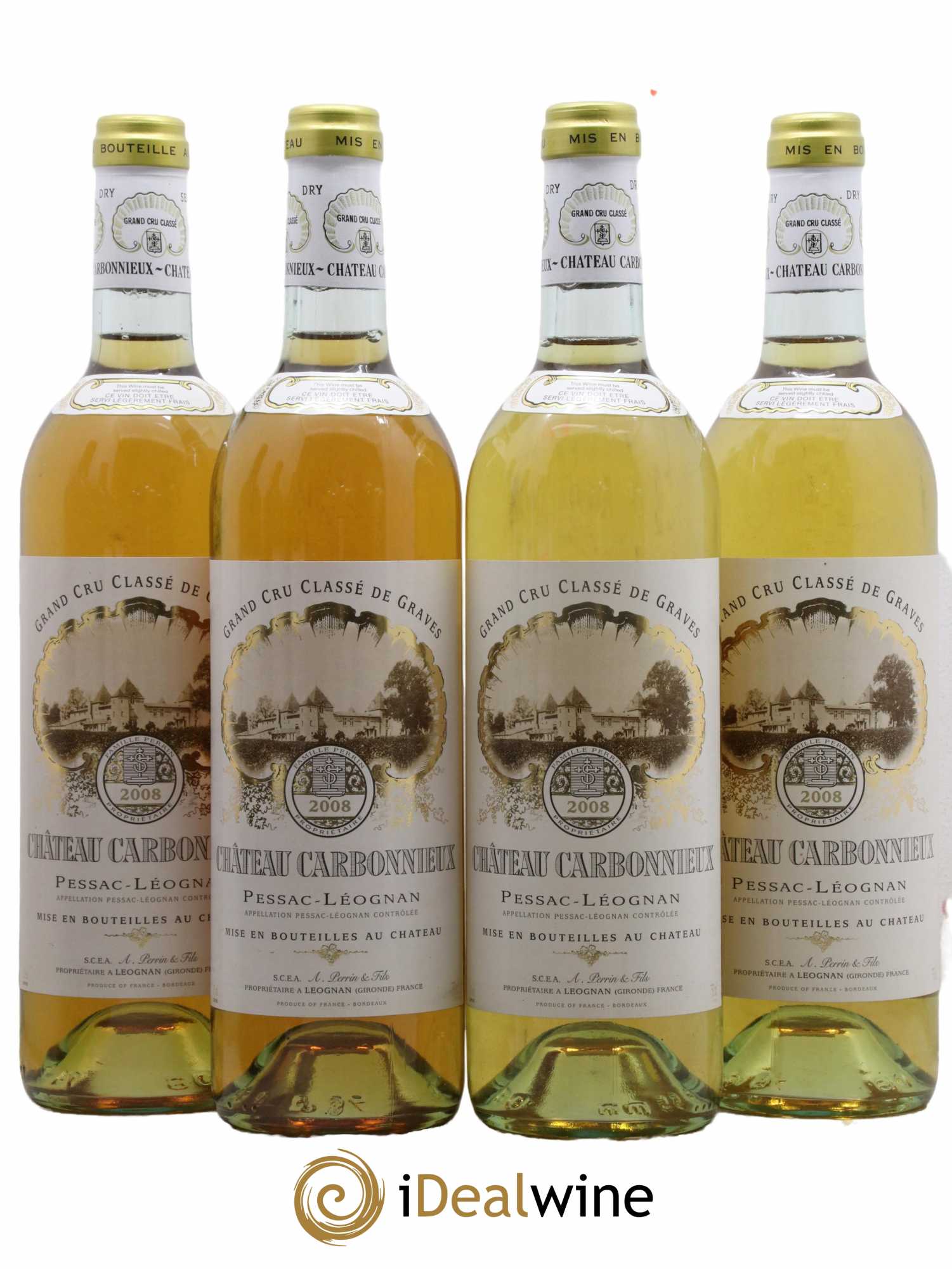 Château Carbonnieux Cru Classé de Graves 2008 - Lot de 4 bouteilles - 0