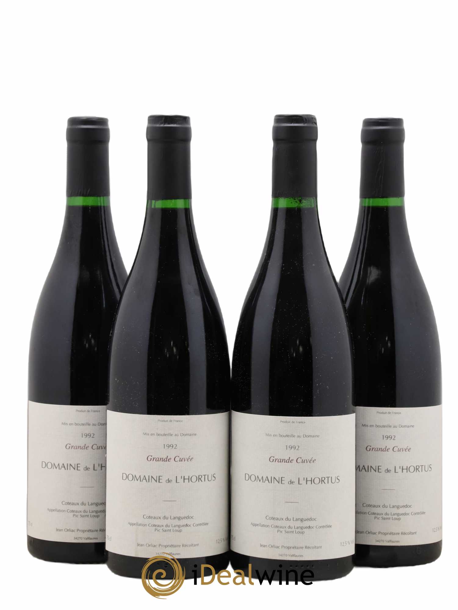 Pic Saint-Loup Domaine de L'Hortus Grande Cuvée Famille Orliac 1992 - Lot de 4 bouteilles - 0