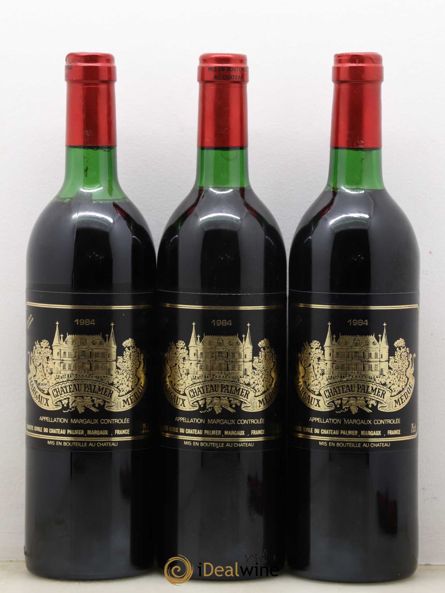Château Palmer 3ème Grand Cru Classé 1984 - Lot de 3 bouteilles - 0