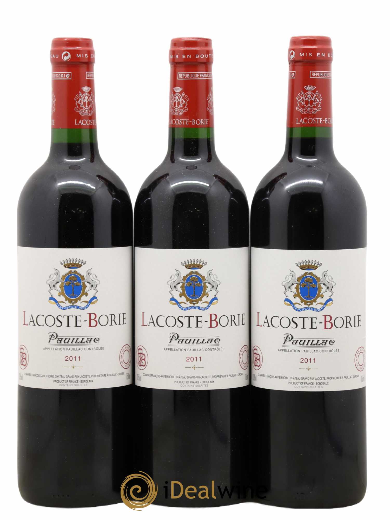 Lacoste Borie 2011 - Posten von 3 Flaschen - 0