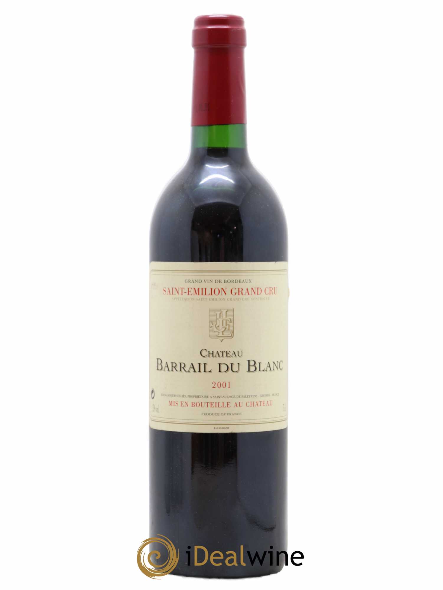 Saint-Émilion Grand Cru Château Barrail du Blanc 2001 - Lot de 1 bouteille - 0