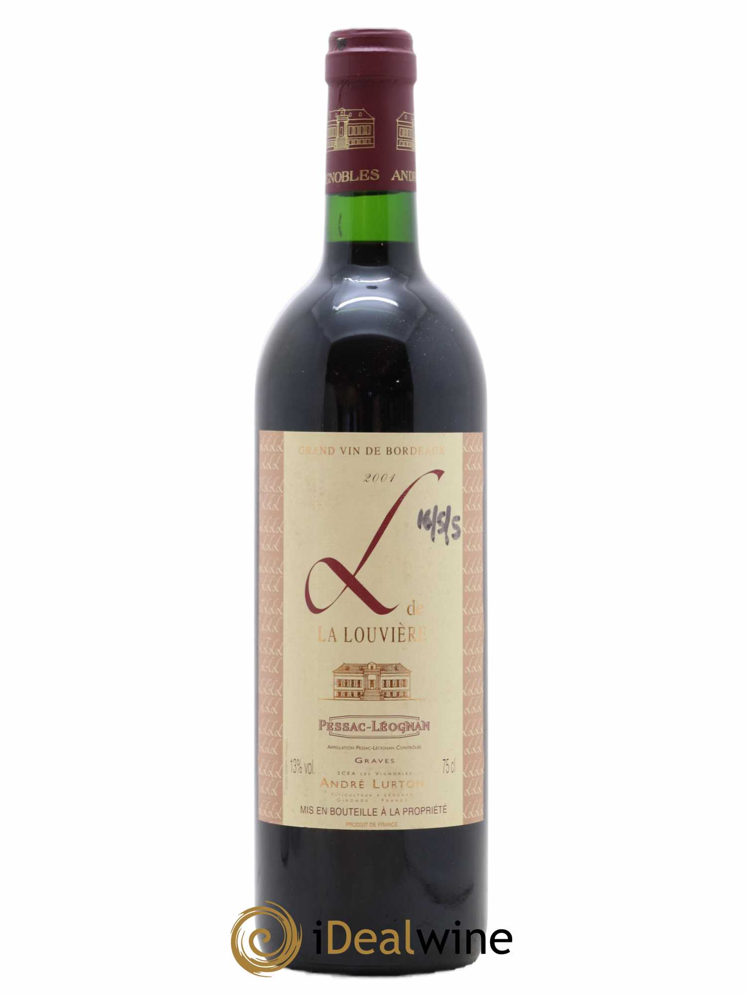 Château la Louvière (sans prix de réserve) 2001 - Lot de 1 bouteille - 0