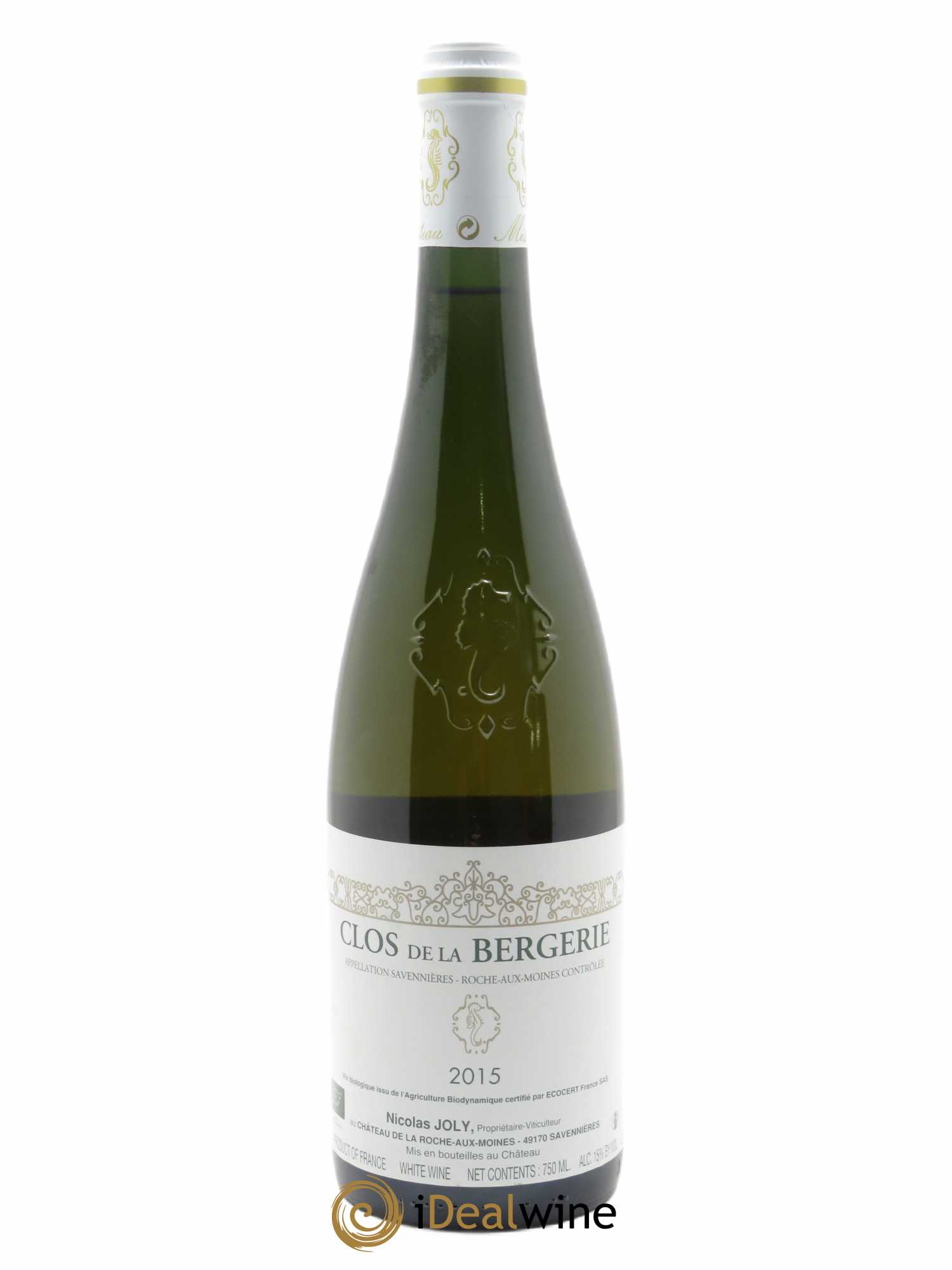 Savennières Roche aux Moines Clos de la Bergerie Vignobles de la Coulée de Serrant - Nicolas Joly 2015 - Posten von 1 Flasche - 0