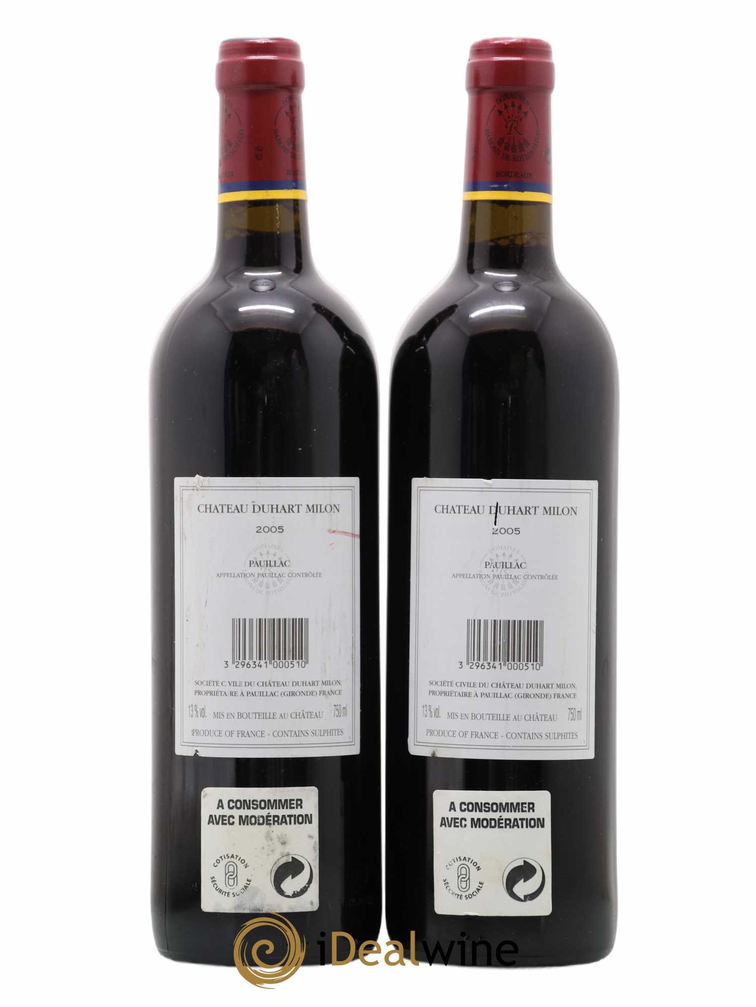 Château Duhart-Milon 4ème Grand Cru Classé 2005 - Lot de 2 bouteilles - 1