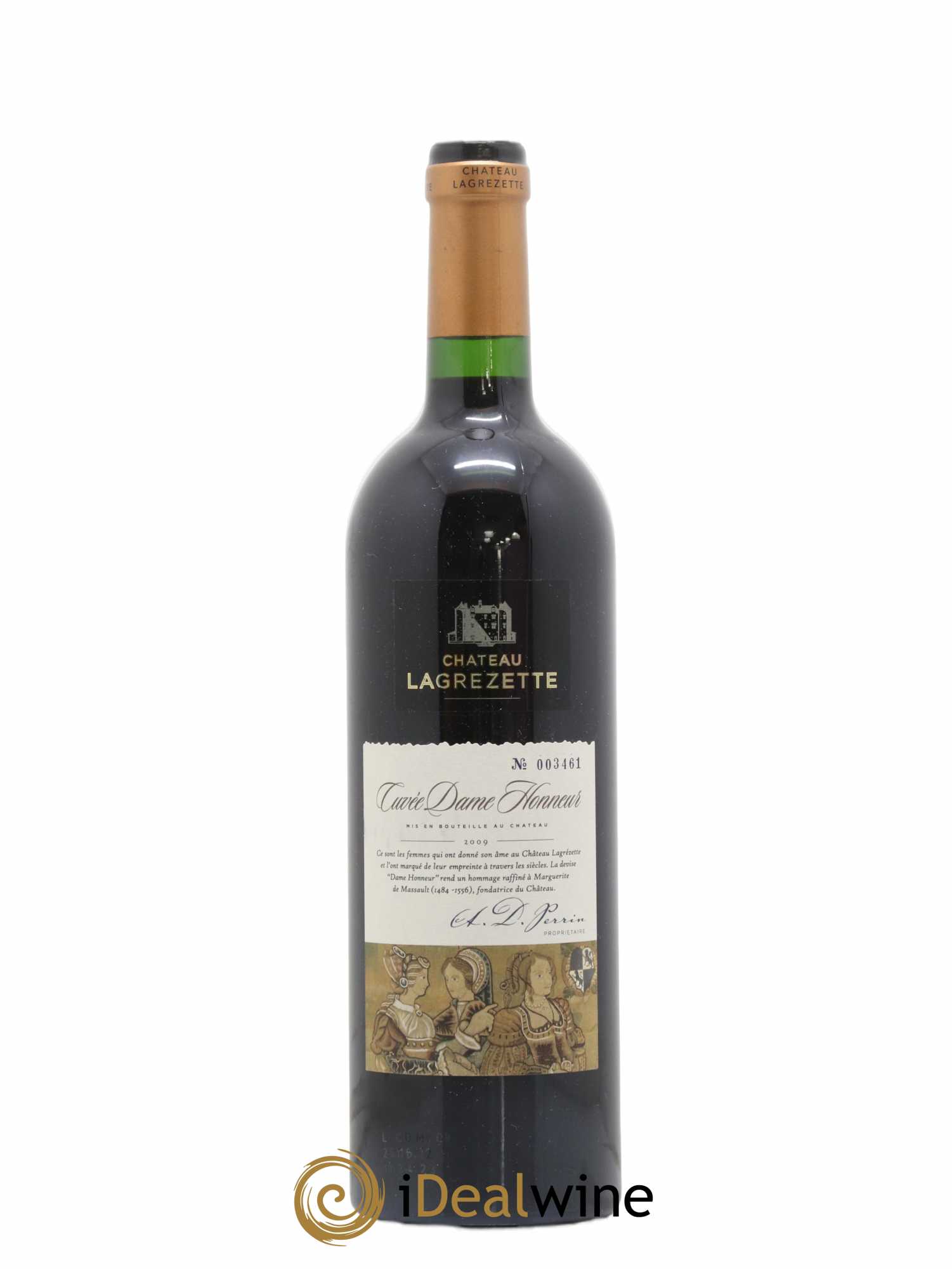 Cahors Château Lagrezette Cuvée Dame Honneur Alain Dominique Perrin 2009 - Lot de 1 bouteille - 0