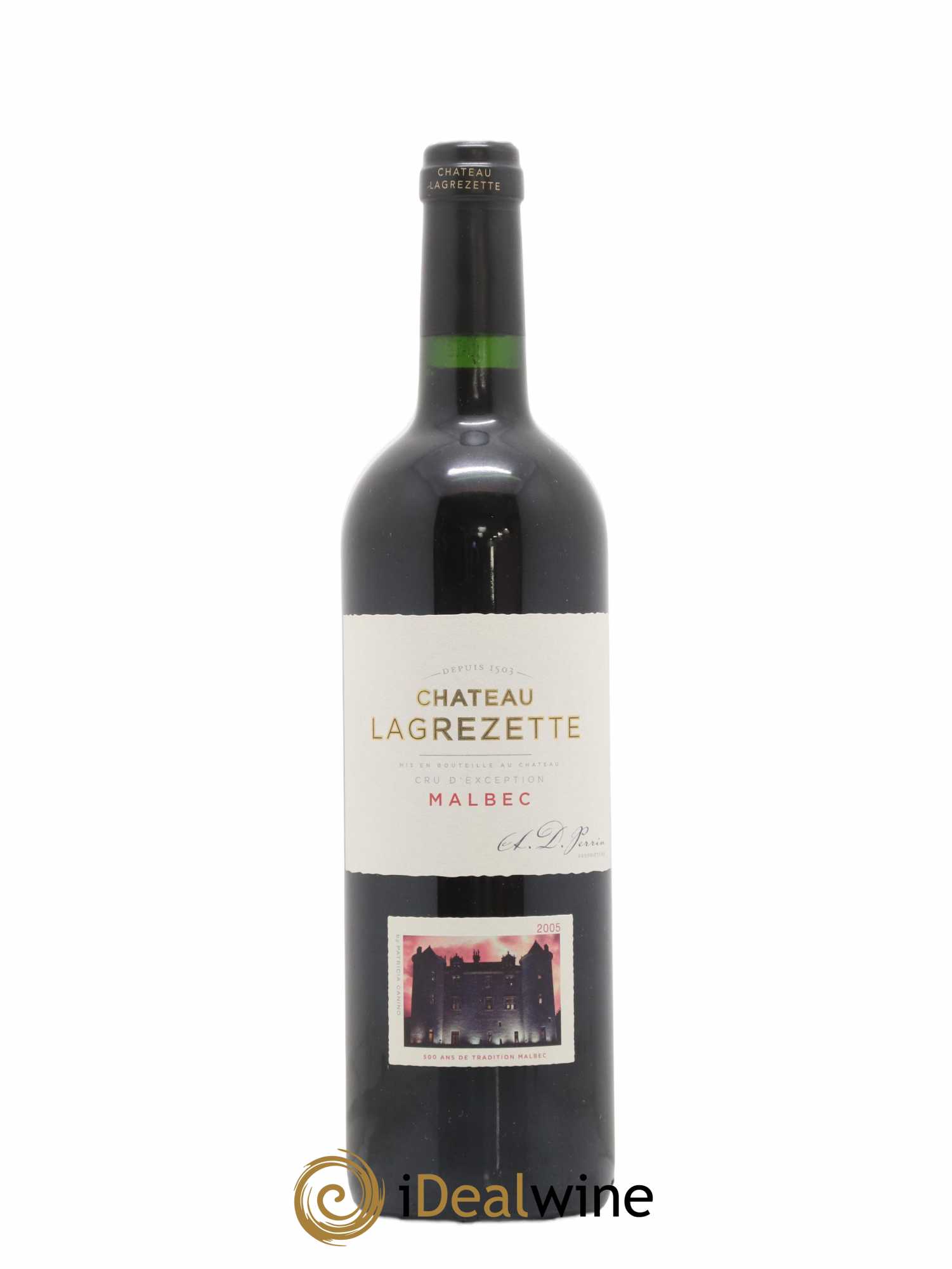 Cahors Château Lagrezette Alain Dominique Perrin 2005 - Lot de 1 bouteille - 0
