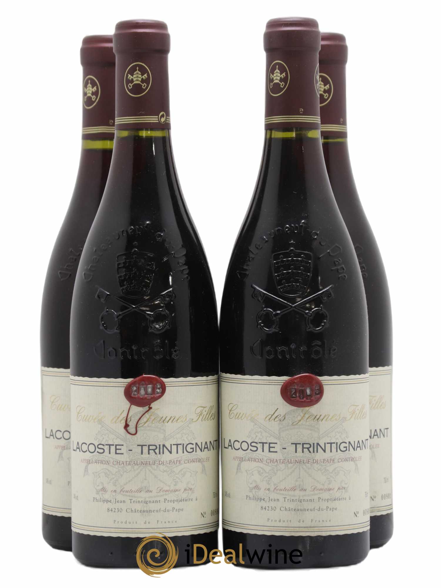 Châteauneuf-du-Pape Cuvée des jeunes filles Domaine Lacoste Trintignant 2003 - Posten von 4 Flaschen - 0