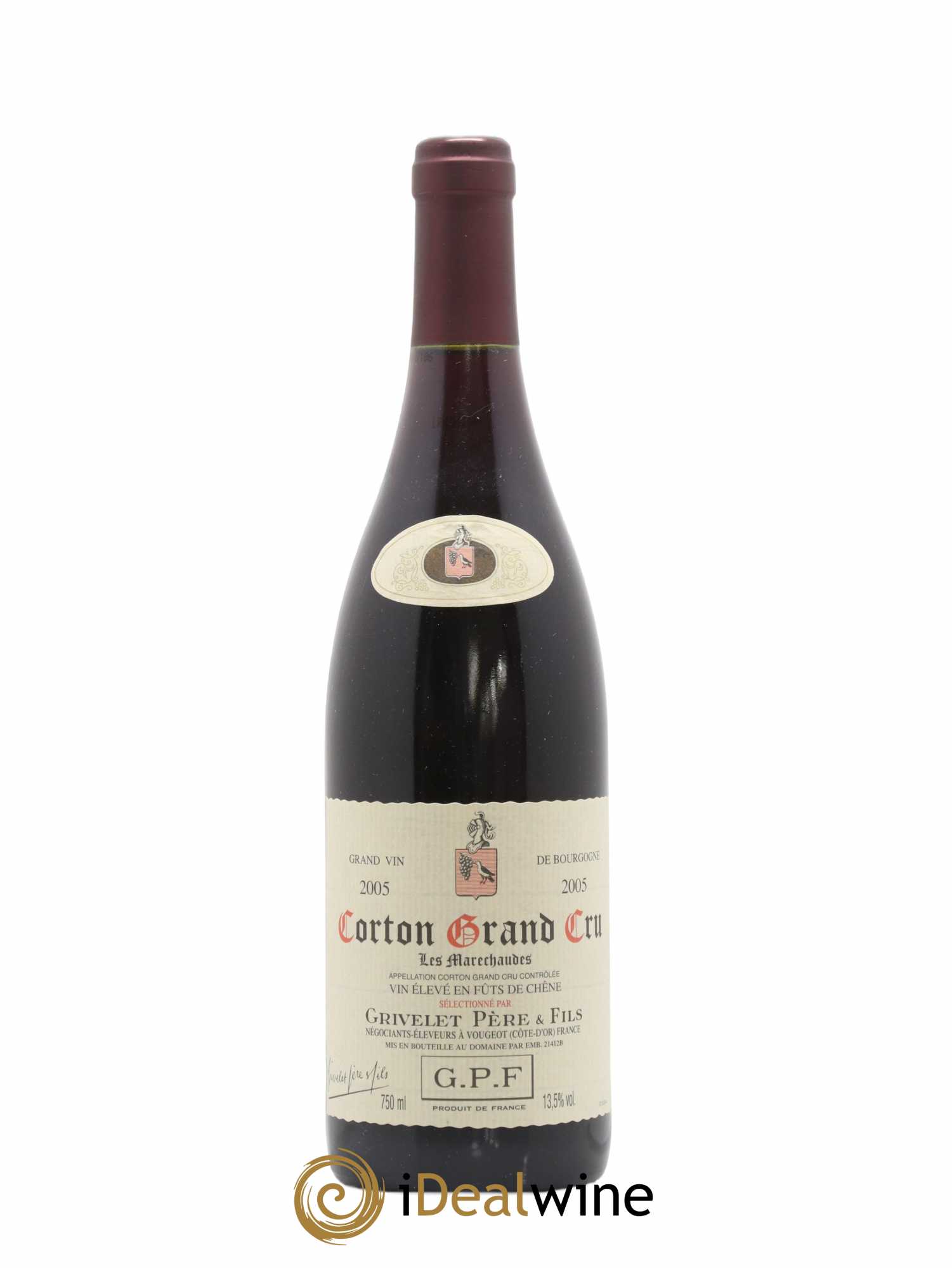 Corton Grand Cru Les Marechaudes Grivelet Pere & Fils 2005 - Posten von 1 Flasche - 0