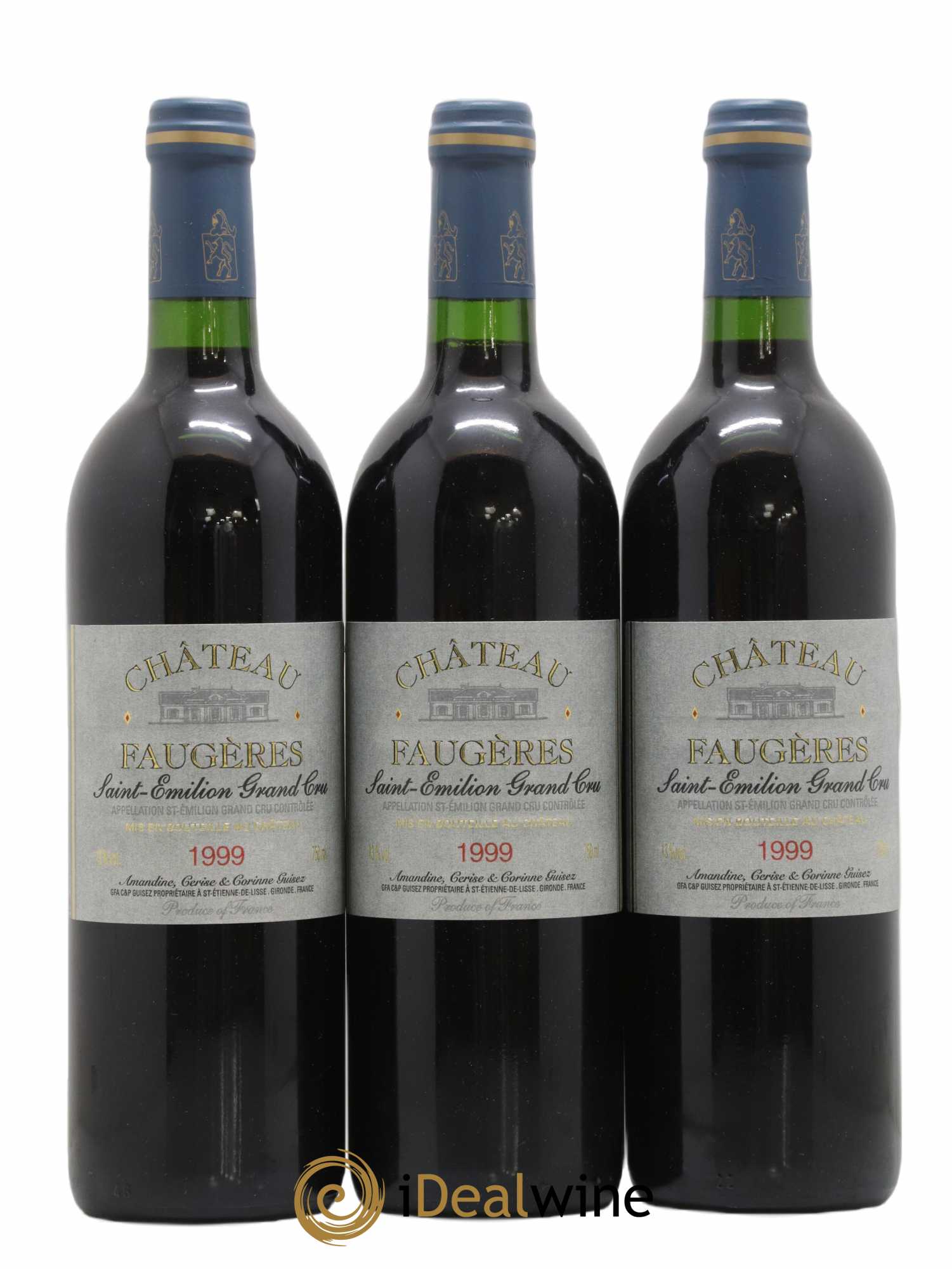 Château Faugères Grand Cru Classé 1999 - Lot de 3 bouteilles - 0