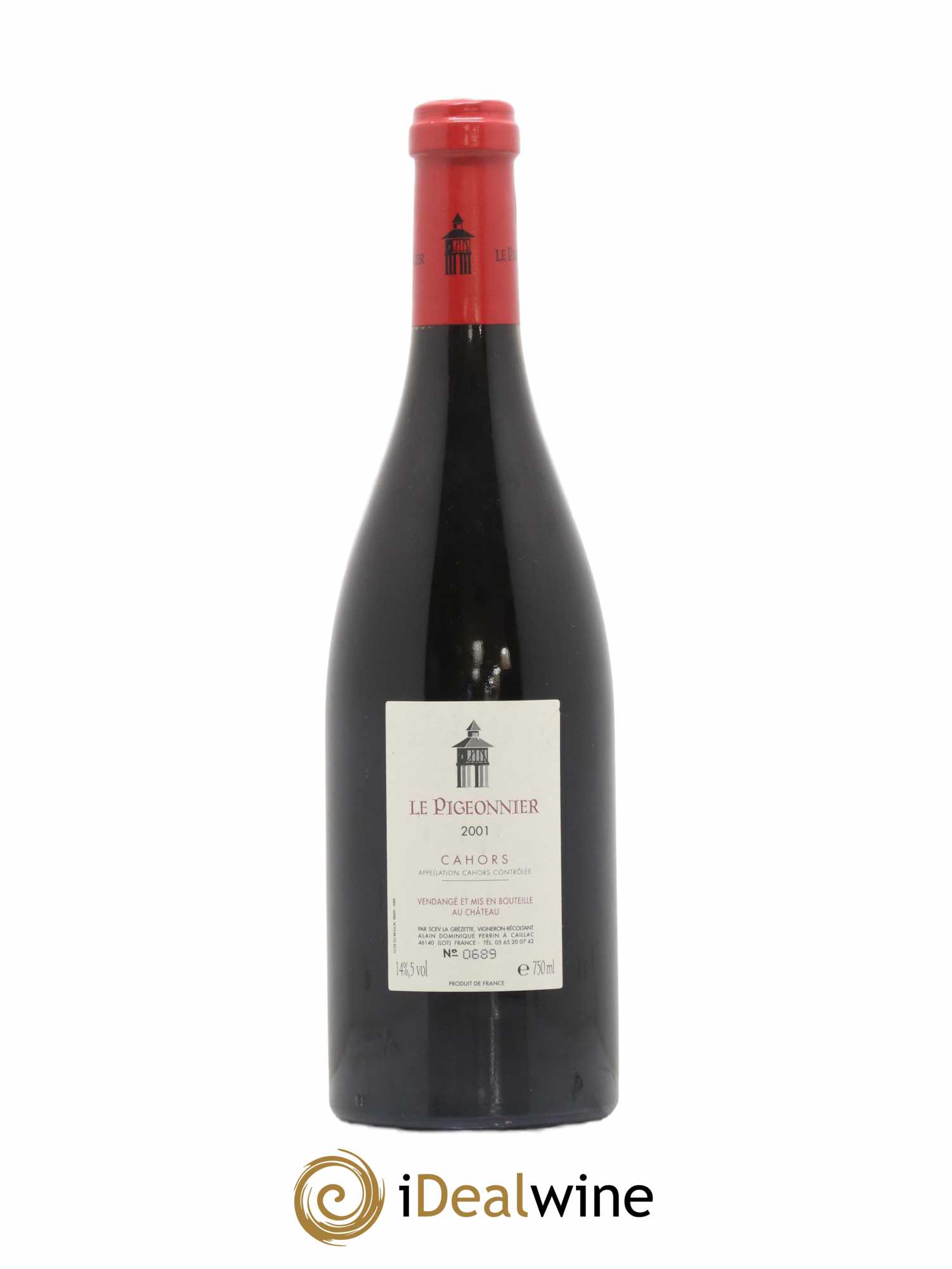 Cahors Château Lagrezette Le Pigeonnier Alain Dominique Perrin 2001 - Lot de 1 bouteille - 1