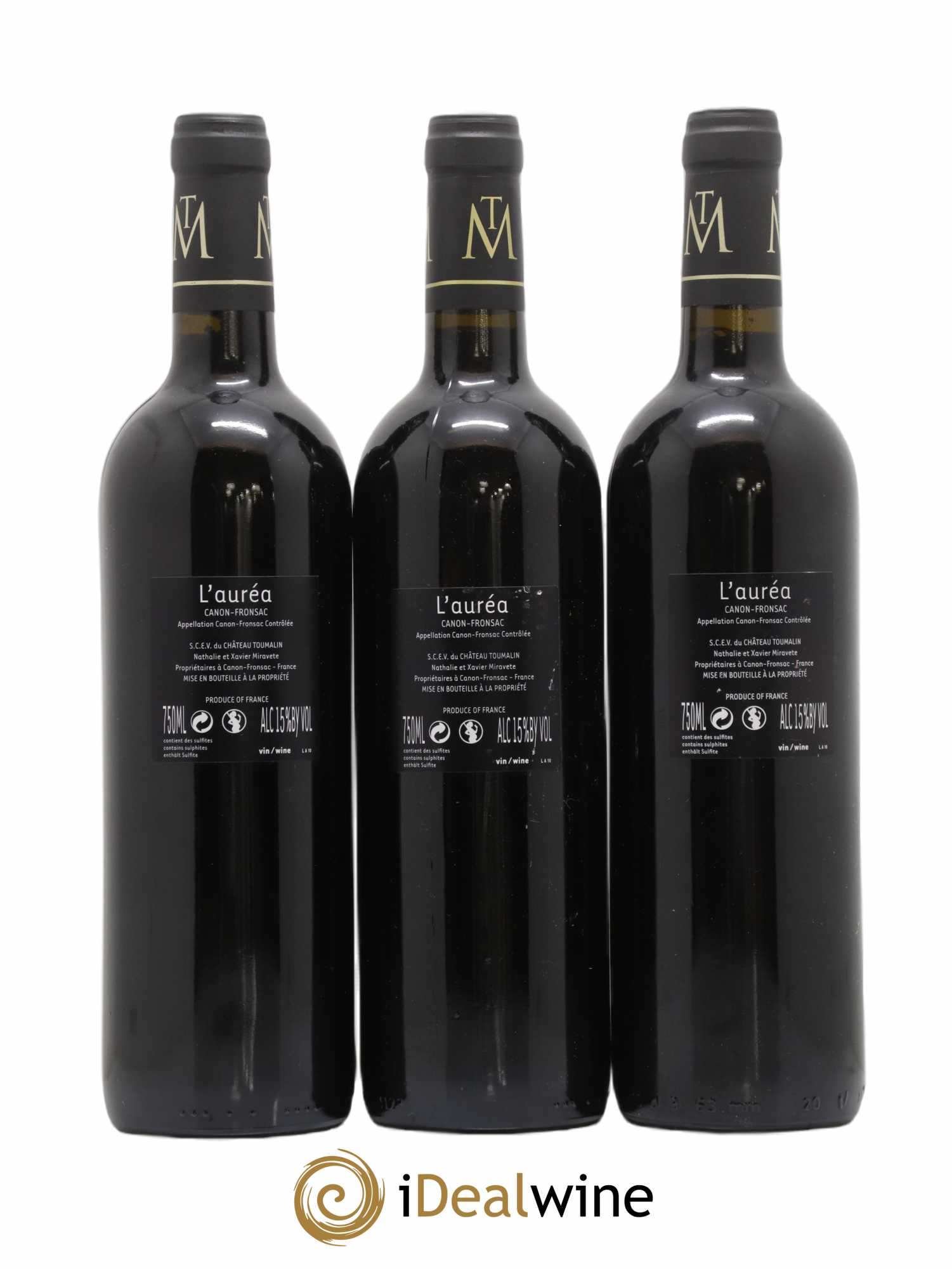Canon-Fronsac L'auréa Château Toumalin 2010 - Posten von 3 Flaschen - 1