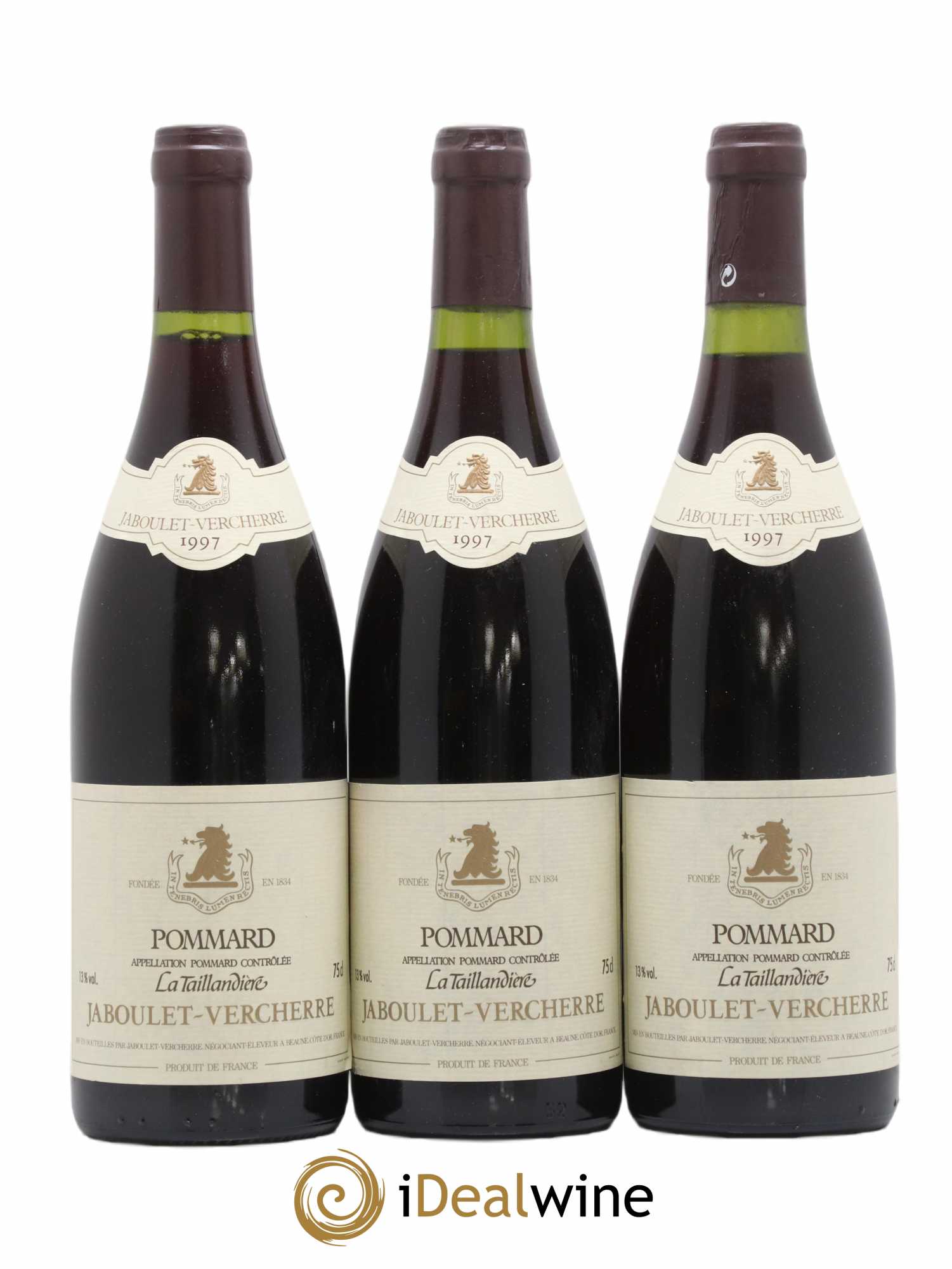 Pommard La Taillandière Jaboulet-Vercherre 1997 - Lot de 3 bouteilles - 0