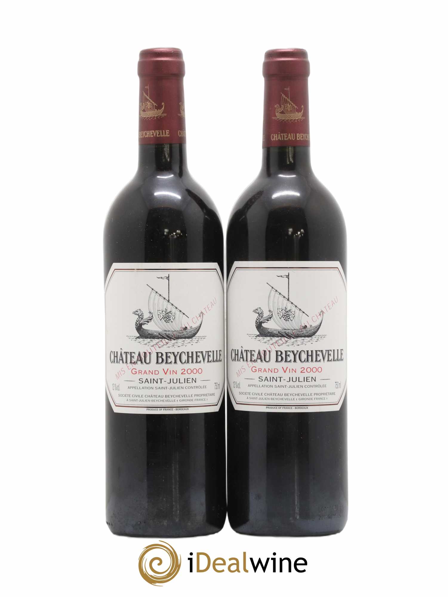Château Beychevelle 4ème Grand Cru Classé 2000 - Lot de 2 bouteilles - 0