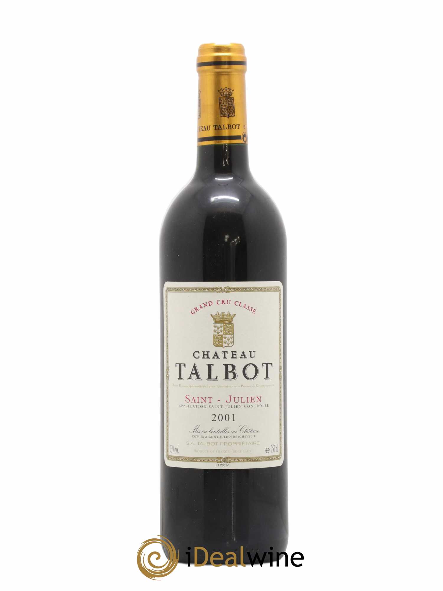 Château Talbot 4ème Grand Cru Classé 2001 - Lot de 1 bouteille - 0