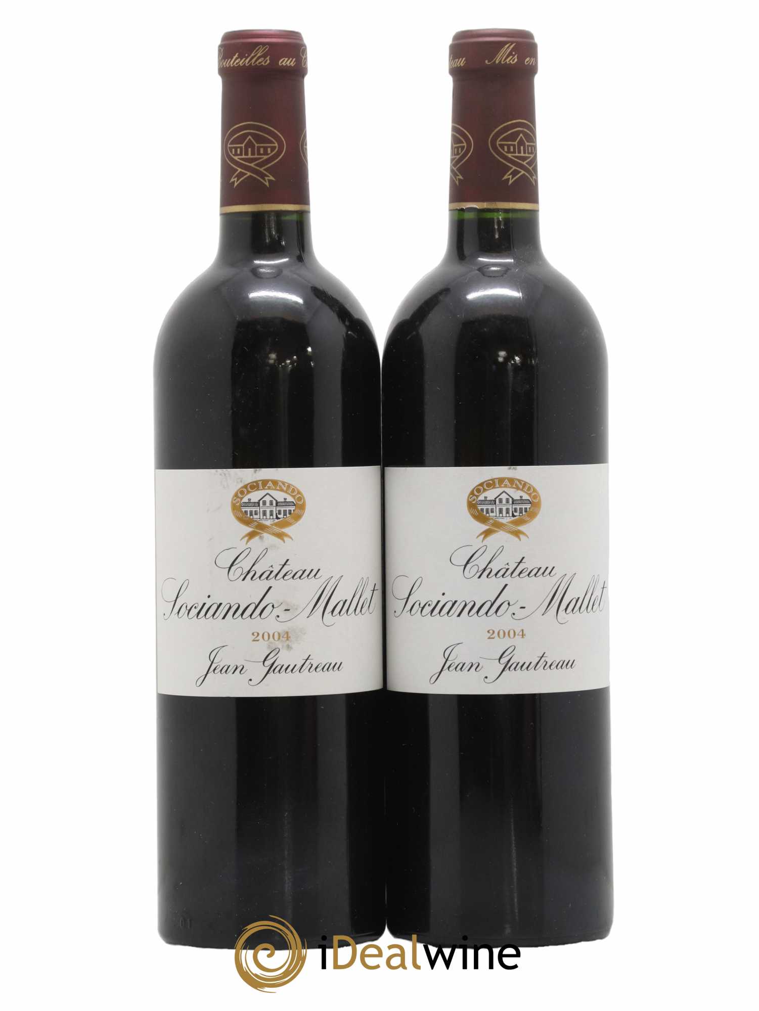 Château Sociando Mallet 2004 - Lot de 2 bouteilles - 0