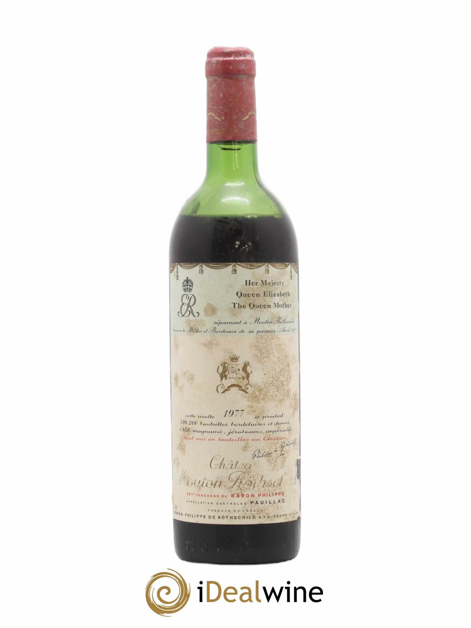 Château Mouton Rothschild 1er Grand Cru Classé 1977 - Lot de 1 bouteille - 0