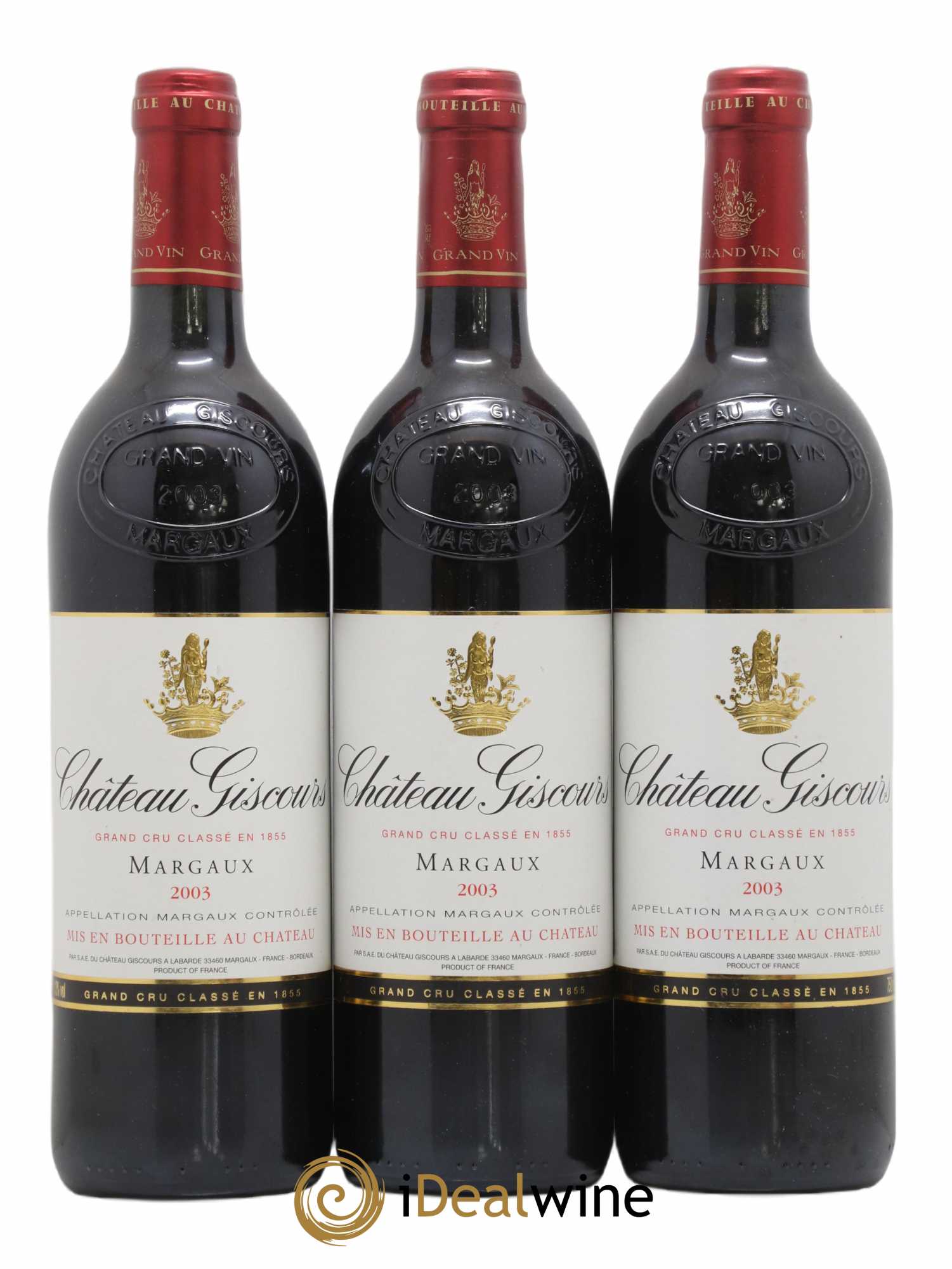 Château Giscours 3ème Grand Cru Classé 2003 - Lot de 3 bouteilles - 0