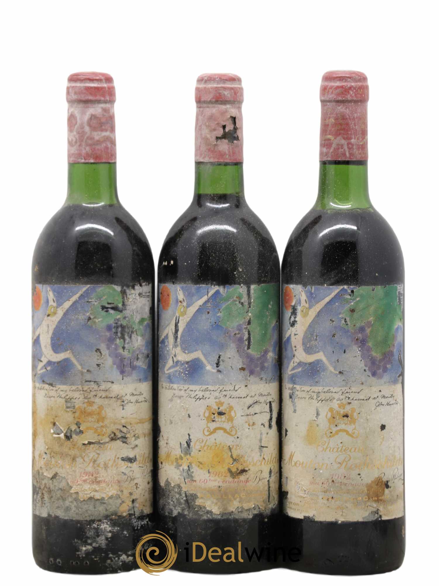 Château Mouton Rothschild 1er Grand Cru Classé 1982 - Lot de 6 bouteilles - 1