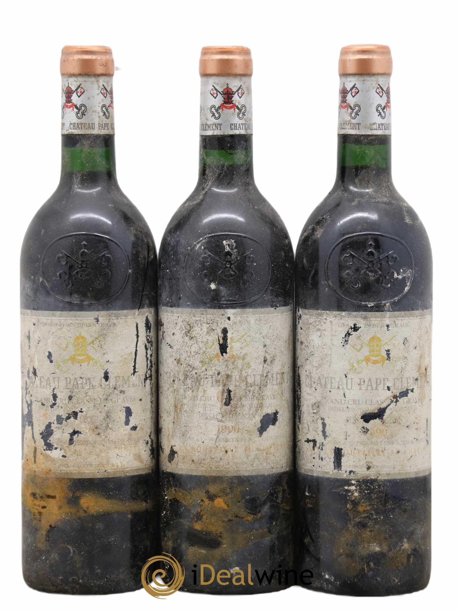 Château Pape Clément Cru Classé de Graves 1990 - Lot de 3 bouteilles - 0