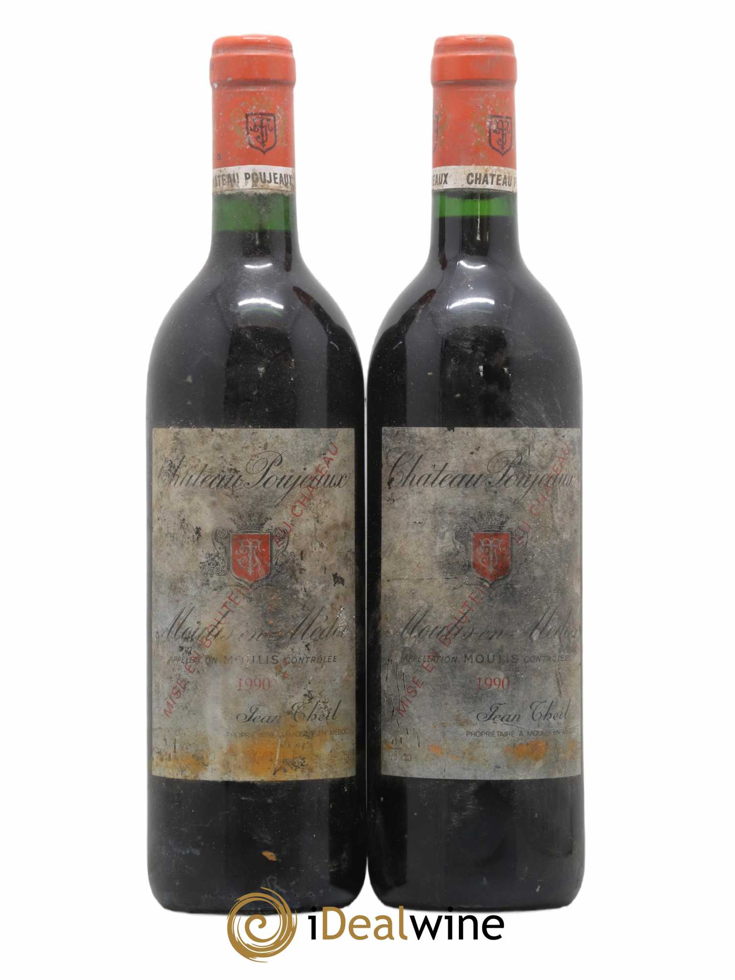 Château Poujeaux 1990 - Lot de 2 bouteilles - 0